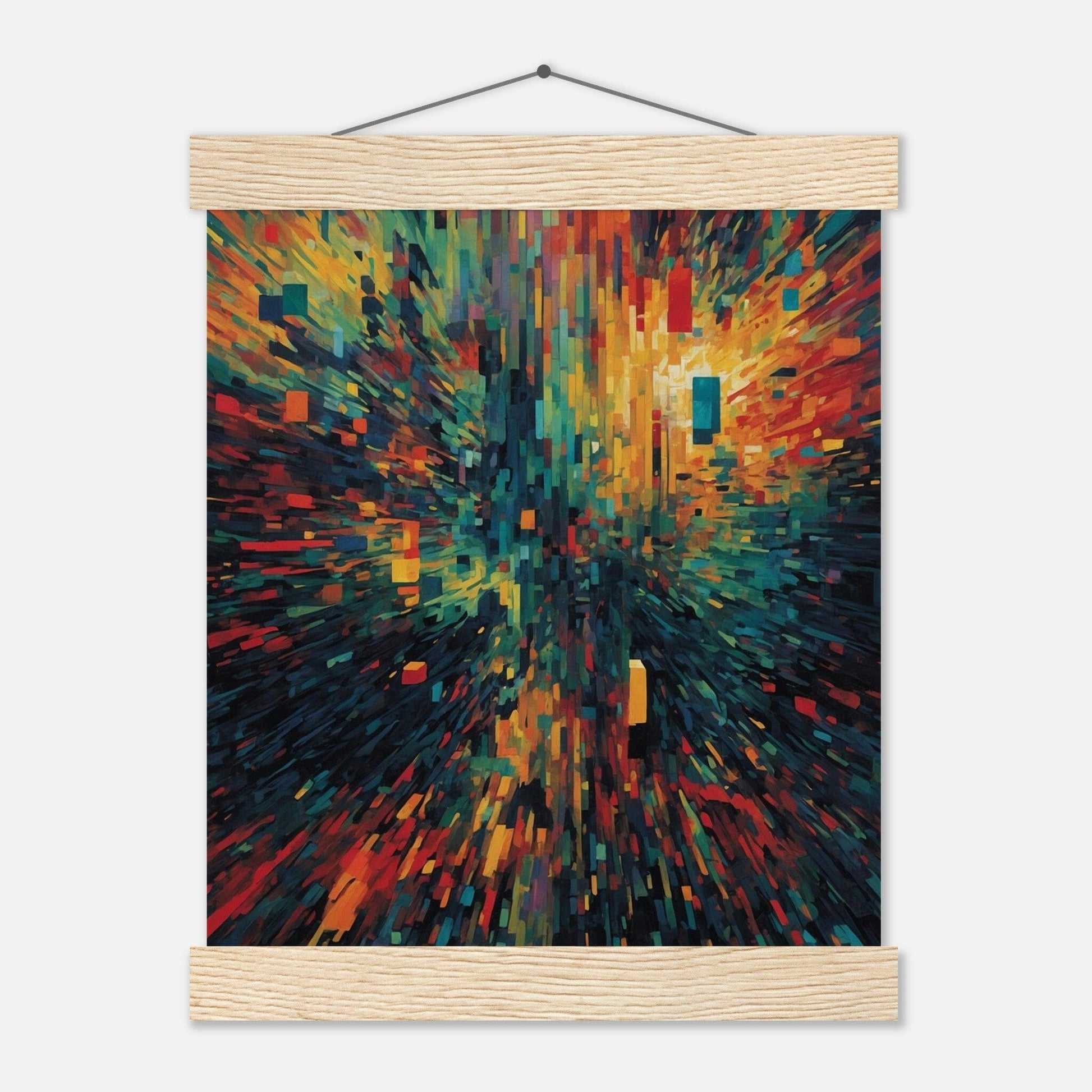 Premium Matte Paper Poster with Hanger - Minimalistische Kunstpräsentation mit Holzhänger Print Material Modern Masterpieces 20x25 cm / 8x10″ Natural wood wall hanger 
