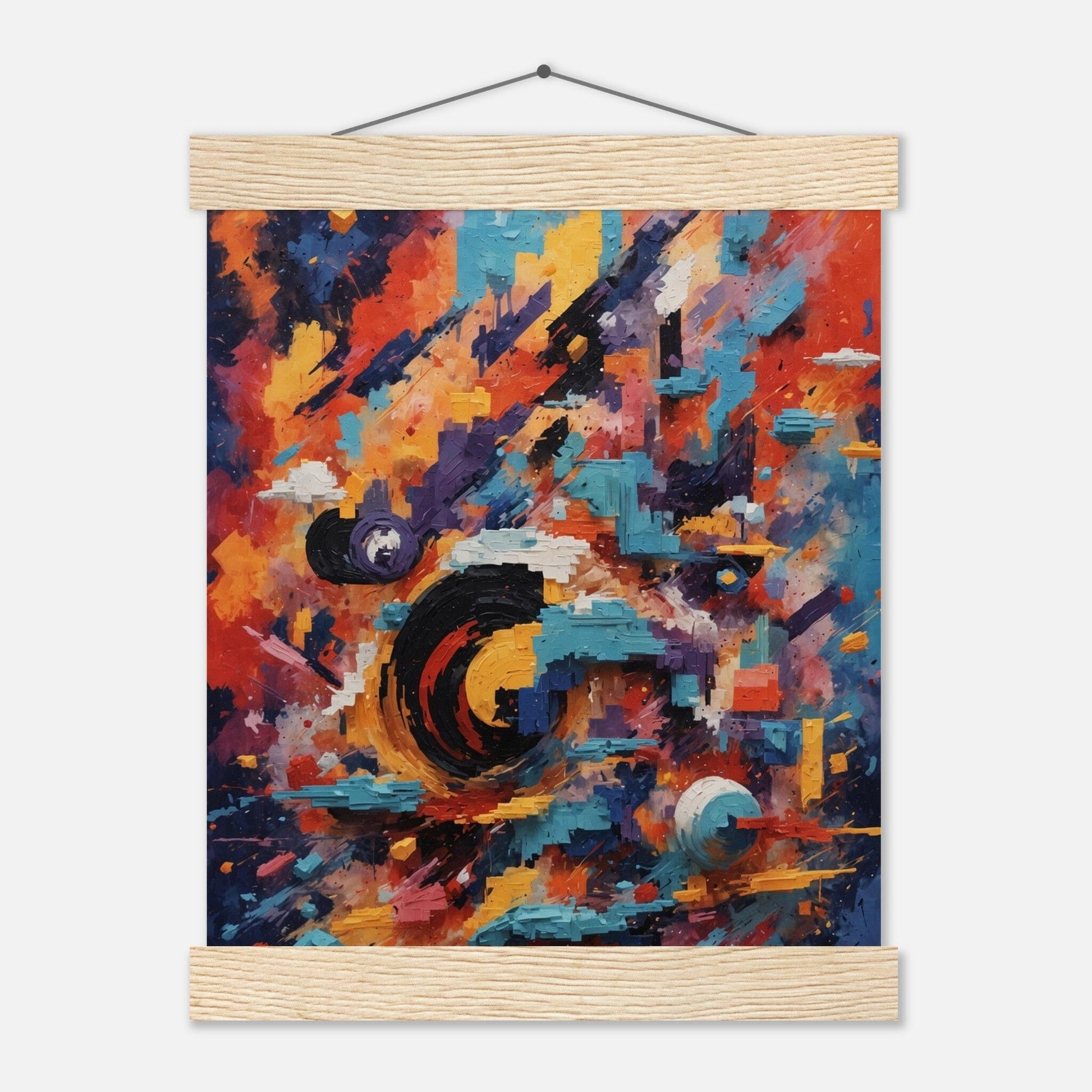 Premium Matte Paper Poster with Hanger - Minimalistische Kunstpräsentation mit Holzhänger Print Material Modern Masterpieces 20x25 cm / 8x10″ Natural wood wall hanger 