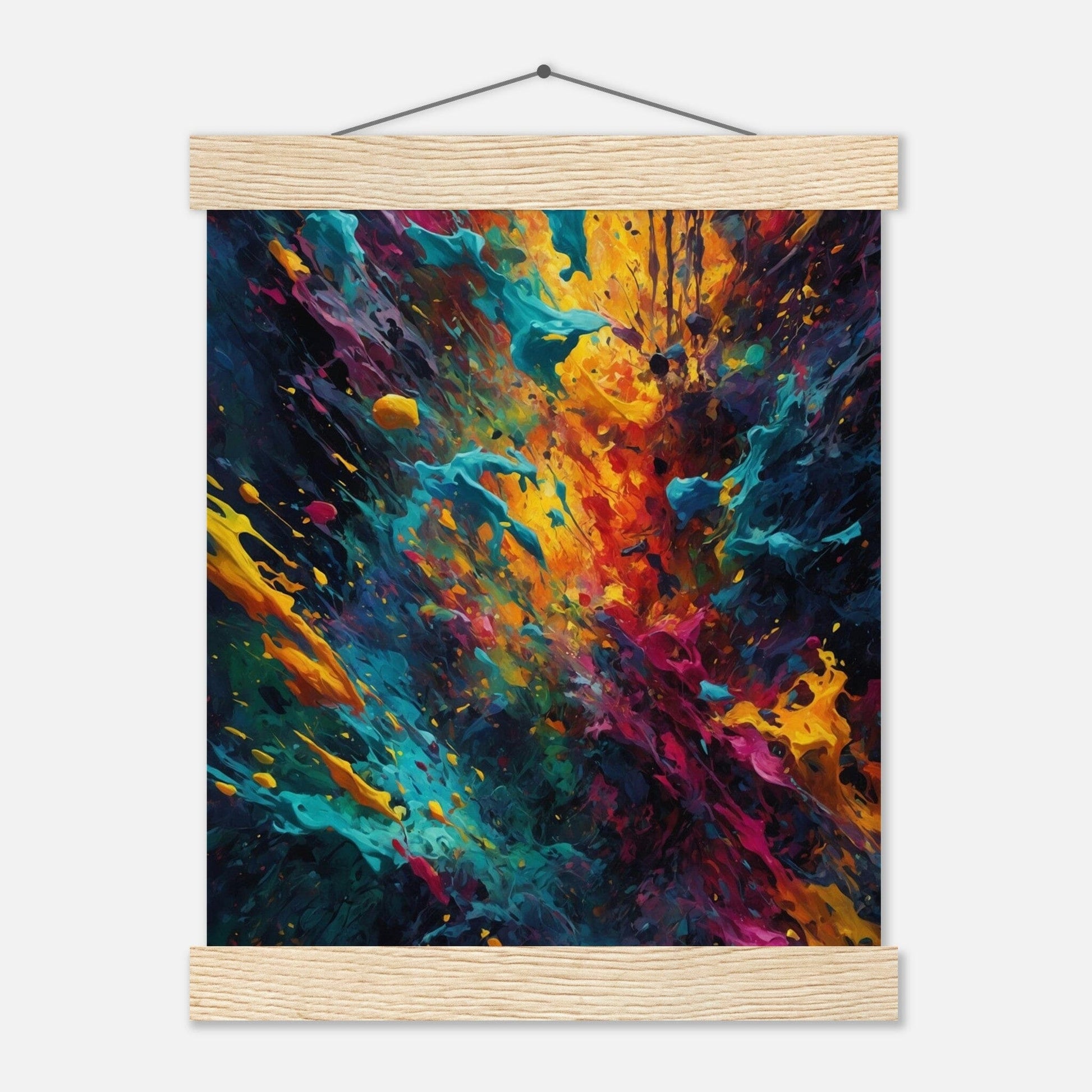 Premium Matte Paper Poster with Hanger - Minimalistische Kunstpräsentation mit Holzhänger Print Material Modern Masterpieces 20x25 cm / 8x10″ Natural wood wall hanger 