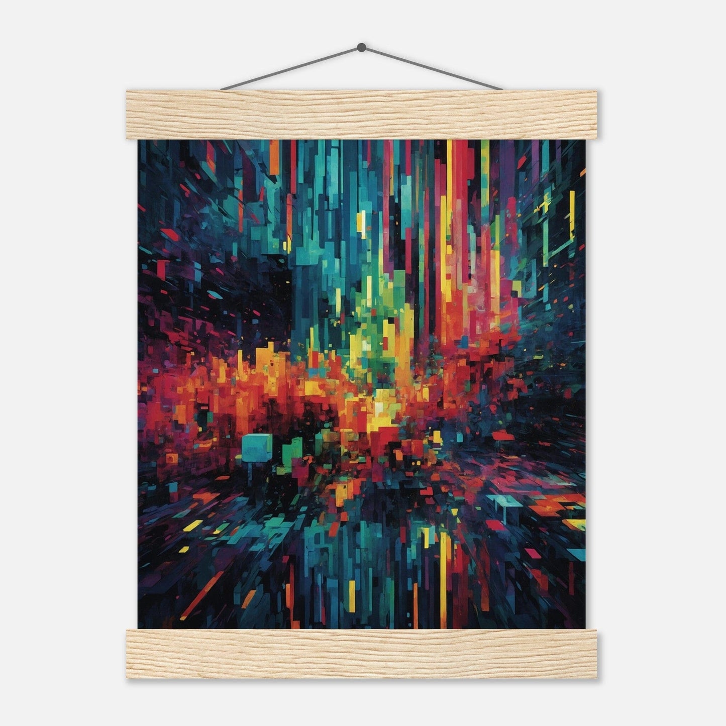 Premium Matte Paper Poster with Hanger - Minimalistische Kunstpräsentation mit Holzhänger Print Material Modern Masterpieces 20x25 cm / 8x10″ Natural wood wall hanger 