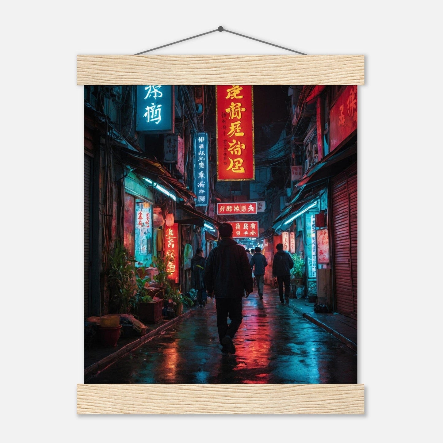 Premium Matte Paper Poster with Hanger - Minimalistische Kunstpräsentation mit Holzhänger Print Material Modern Masterpieces 20x25 cm / 8x10″ Natural wood wall hanger 