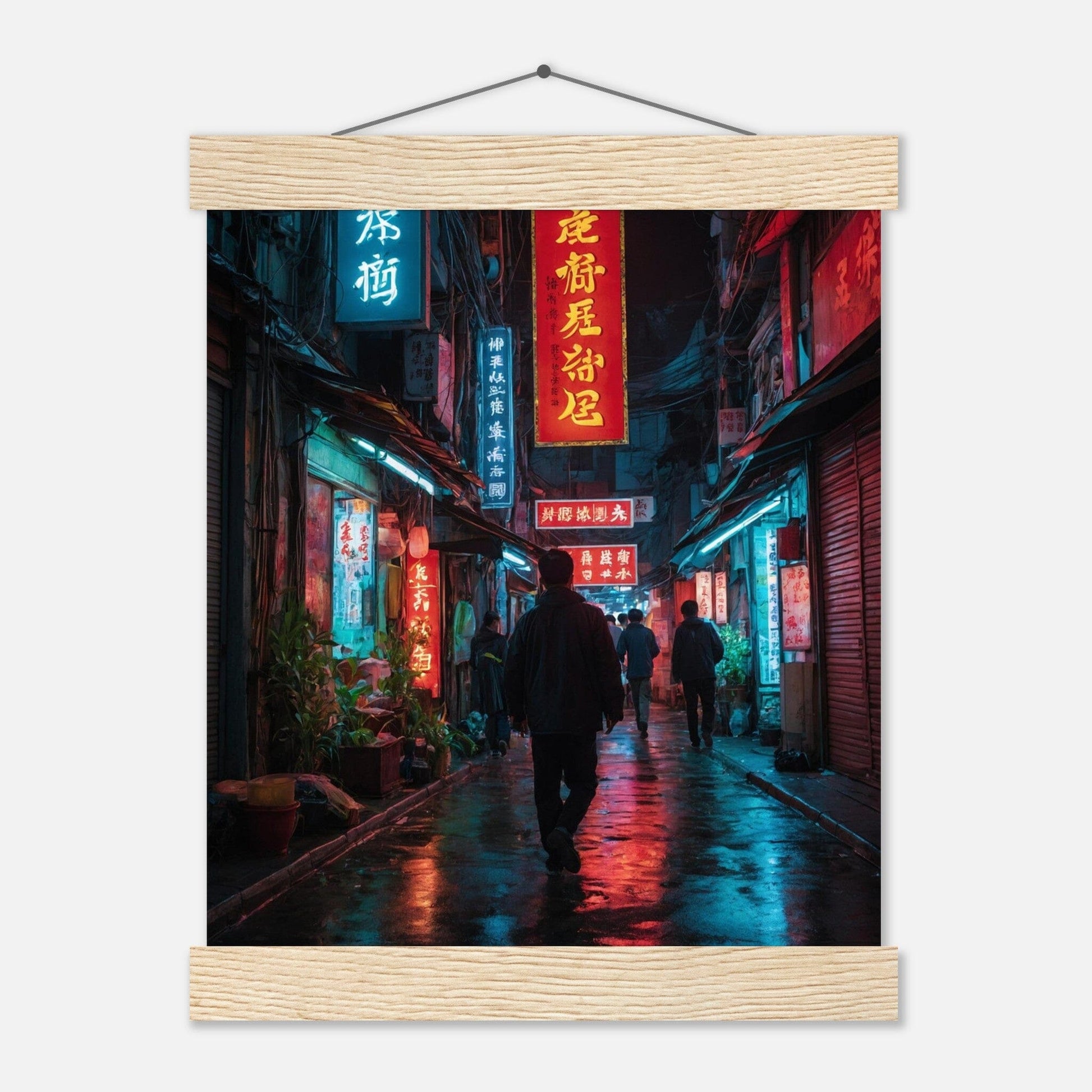 Premium Matte Paper Poster with Hanger - Minimalistische Kunstpräsentation mit Holzhänger Print Material Modern Masterpieces 20x25 cm / 8x10″ Natural wood wall hanger 