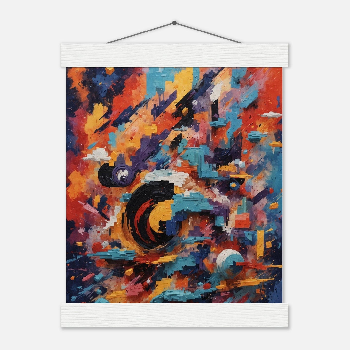 Premium Matte Paper Poster with Hanger - Minimalistische Kunstpräsentation mit Holzhänger Print Material Modern Masterpieces 20x25 cm / 8x10″ White wall hanger 