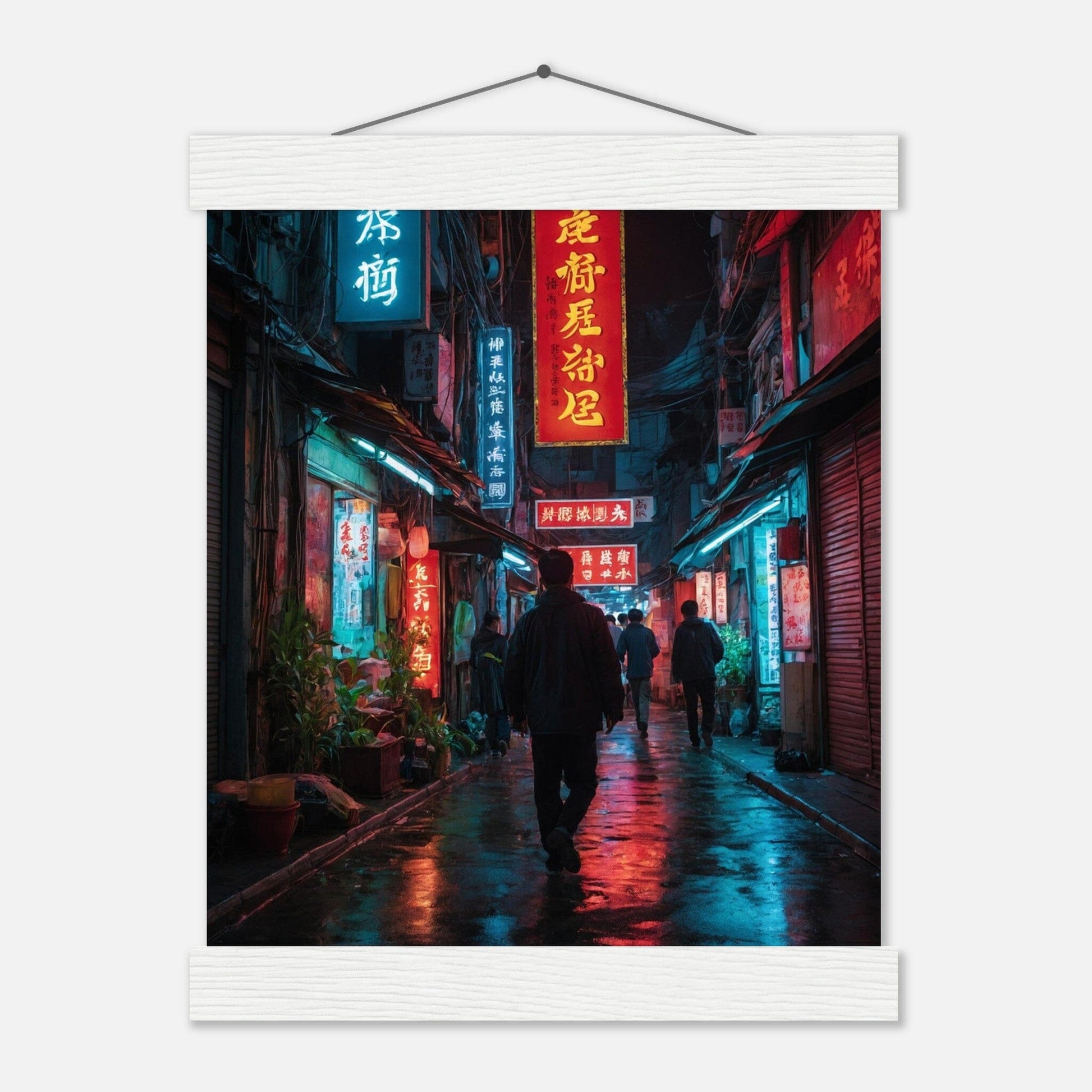 Premium Matte Paper Poster with Hanger - Minimalistische Kunstpräsentation mit Holzhänger Print Material Modern Masterpieces 20x25 cm / 8x10″ White wall hanger 