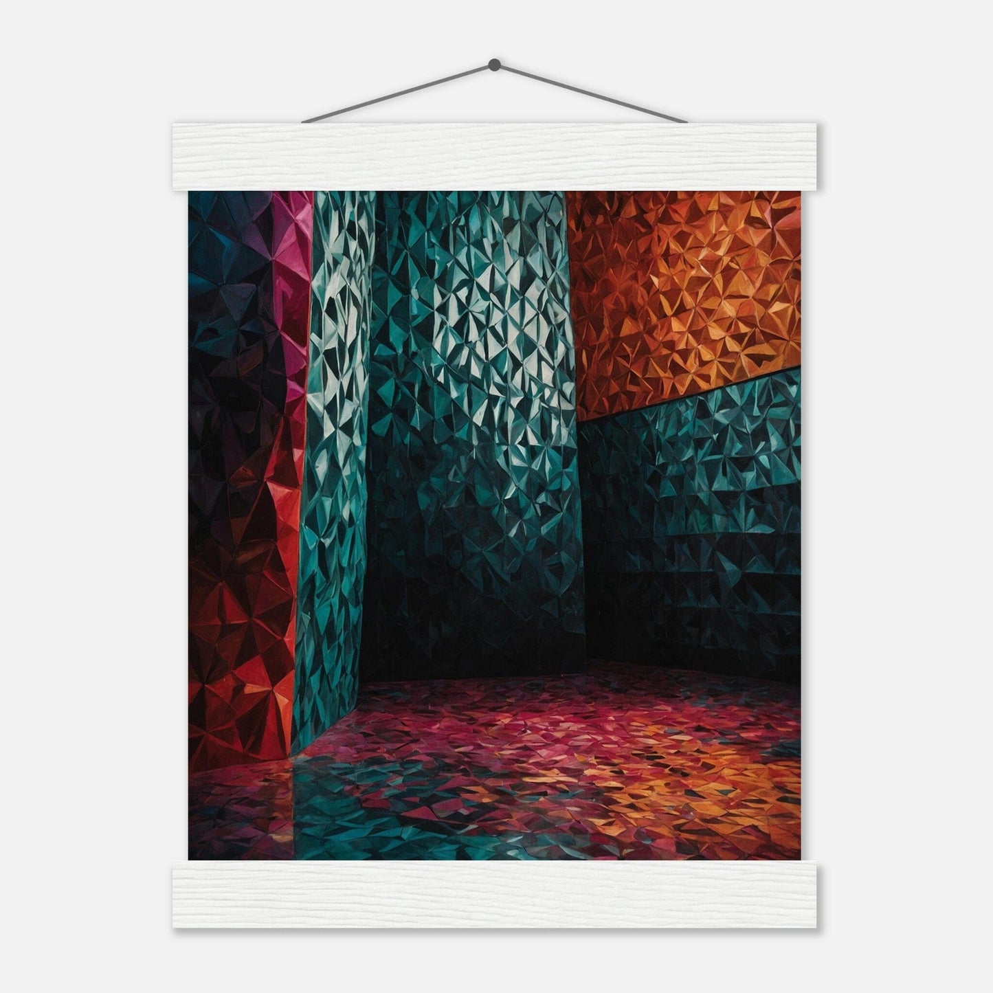 Premium Matte Paper Poster with Hanger - Minimalistische Kunstpräsentation mit Holzhänger Print Material Modern Masterpieces 20x25 cm / 8x10″ White wall hanger 