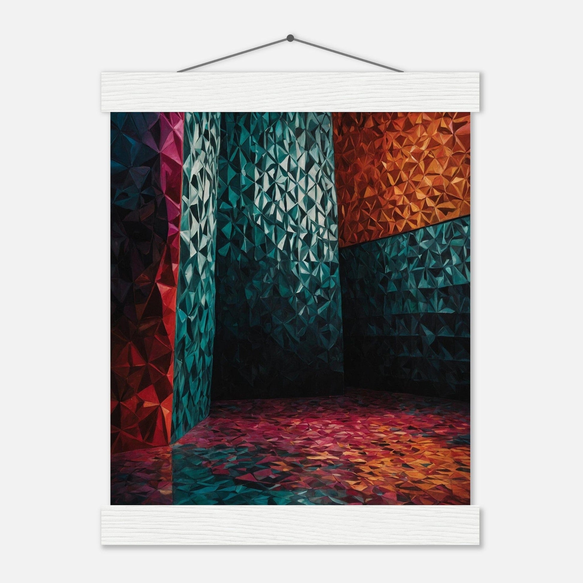 Premium Matte Paper Poster with Hanger - Minimalistische Kunstpräsentation mit Holzhänger Print Material Modern Masterpieces 20x25 cm / 8x10″ White wall hanger 