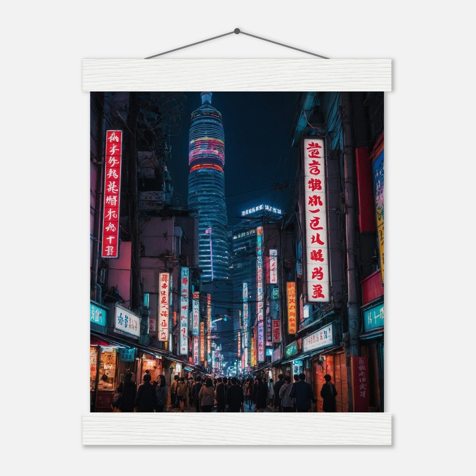 Premium Matte Paper Poster with Hanger - Minimalistische Kunstpräsentation mit Holzhänger Print Material Modern Masterpieces 20x25 cm / 8x10″ White wall hanger 