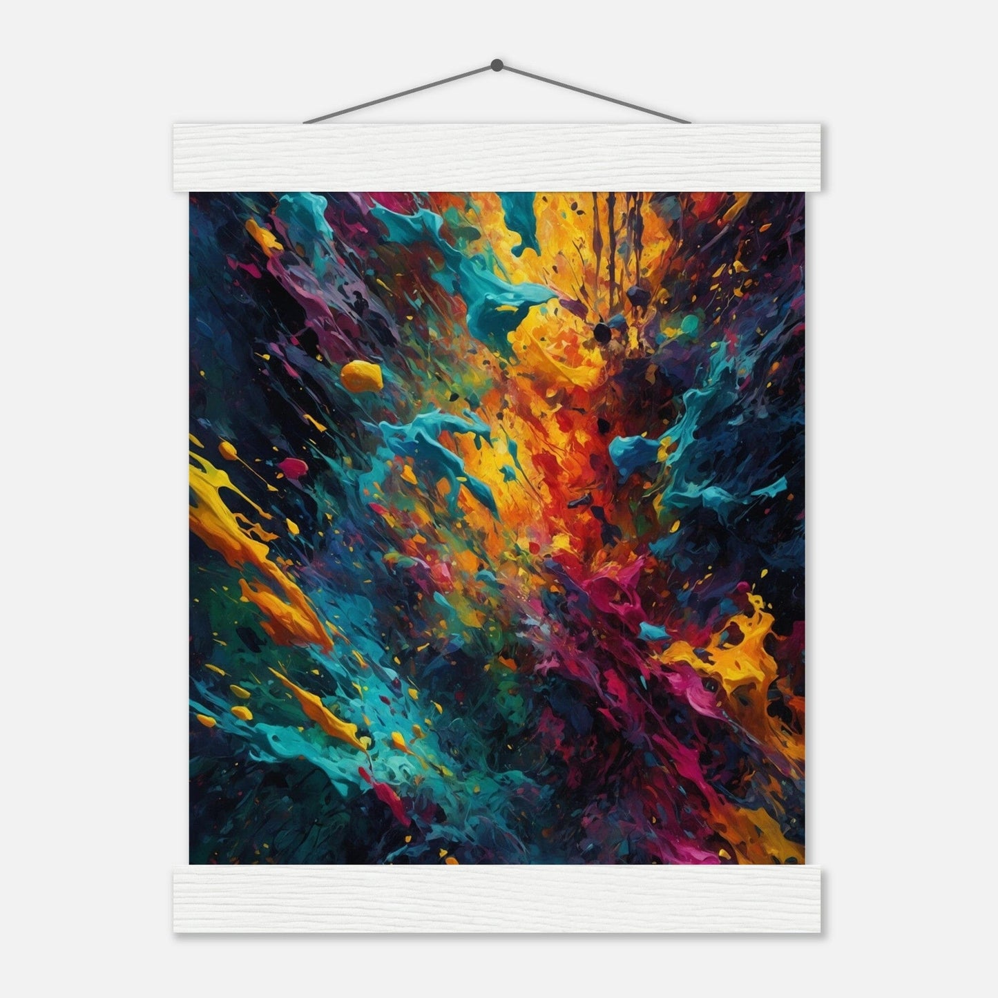 Premium Matte Paper Poster with Hanger - Minimalistische Kunstpräsentation mit Holzhänger Print Material Modern Masterpieces 20x25 cm / 8x10″ White wall hanger 