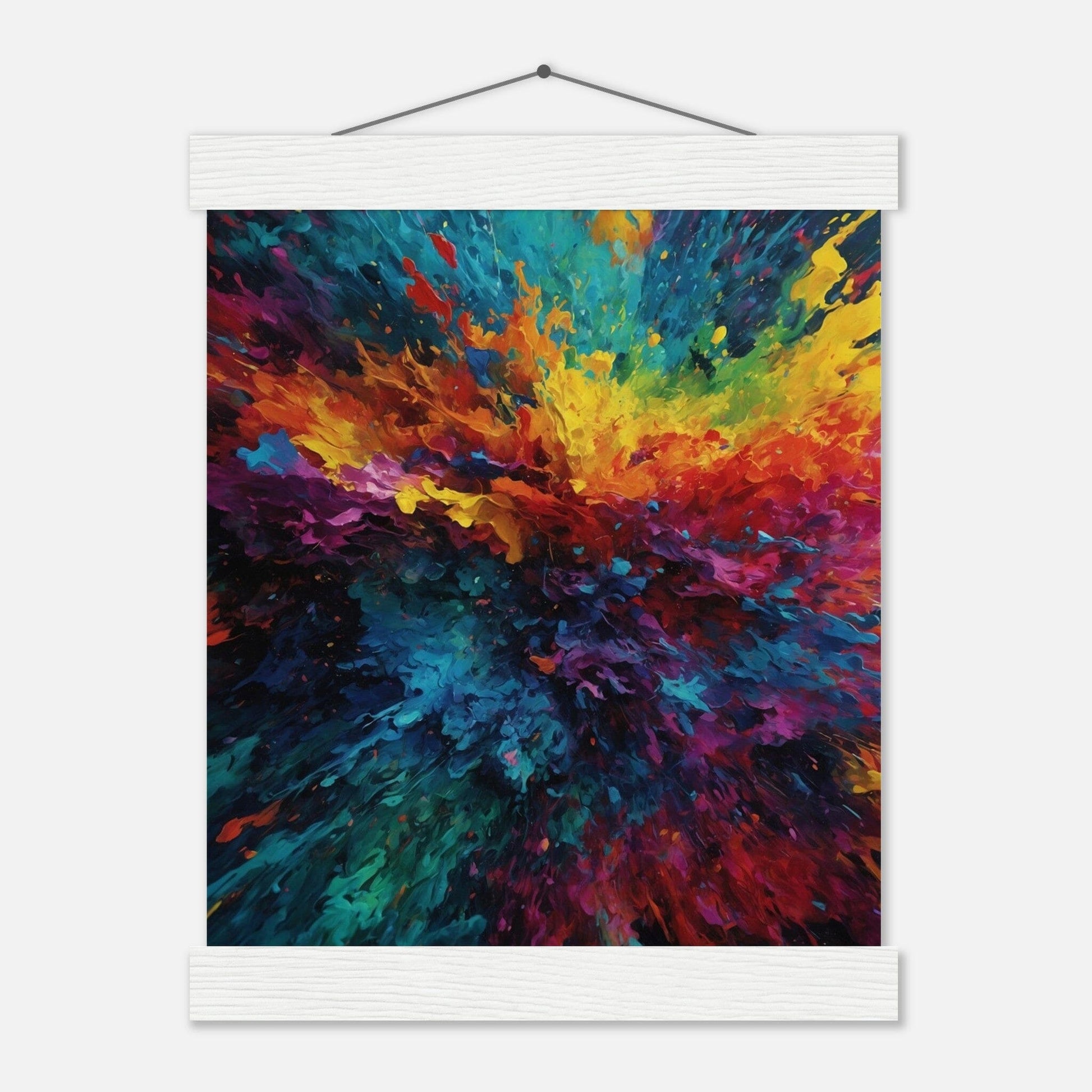 Premium Matte Paper Poster with Hanger - Minimalistische Kunstpräsentation mit Holzhänger Print Material Modern Masterpieces 20x25 cm / 8x10″ White wall hanger 