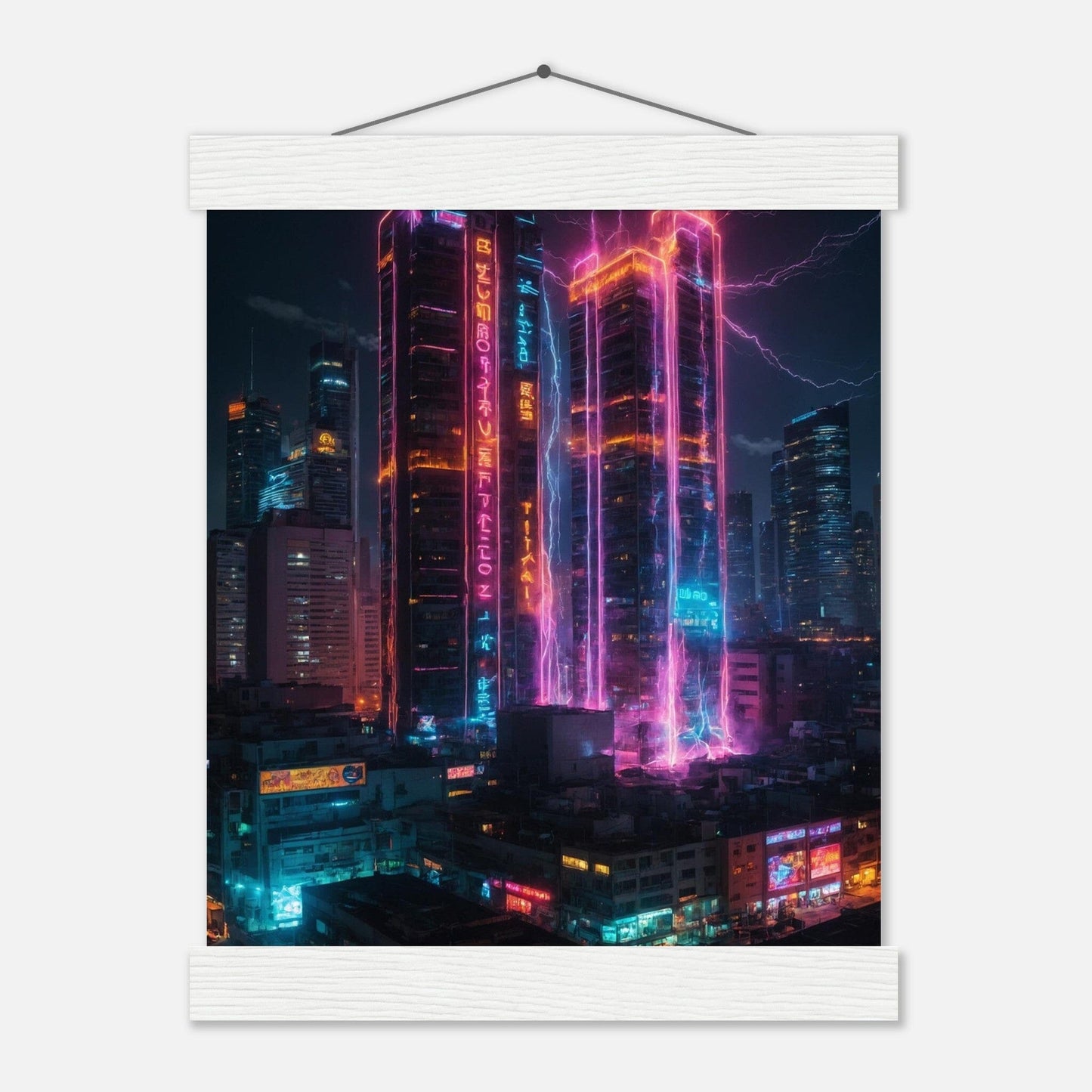 Premium Matte Paper Poster with Hanger - Minimalistische Kunstpräsentation mit Holzhänger Print Material Modern Masterpieces 20x25 cm / 8x10″ White wall hanger 