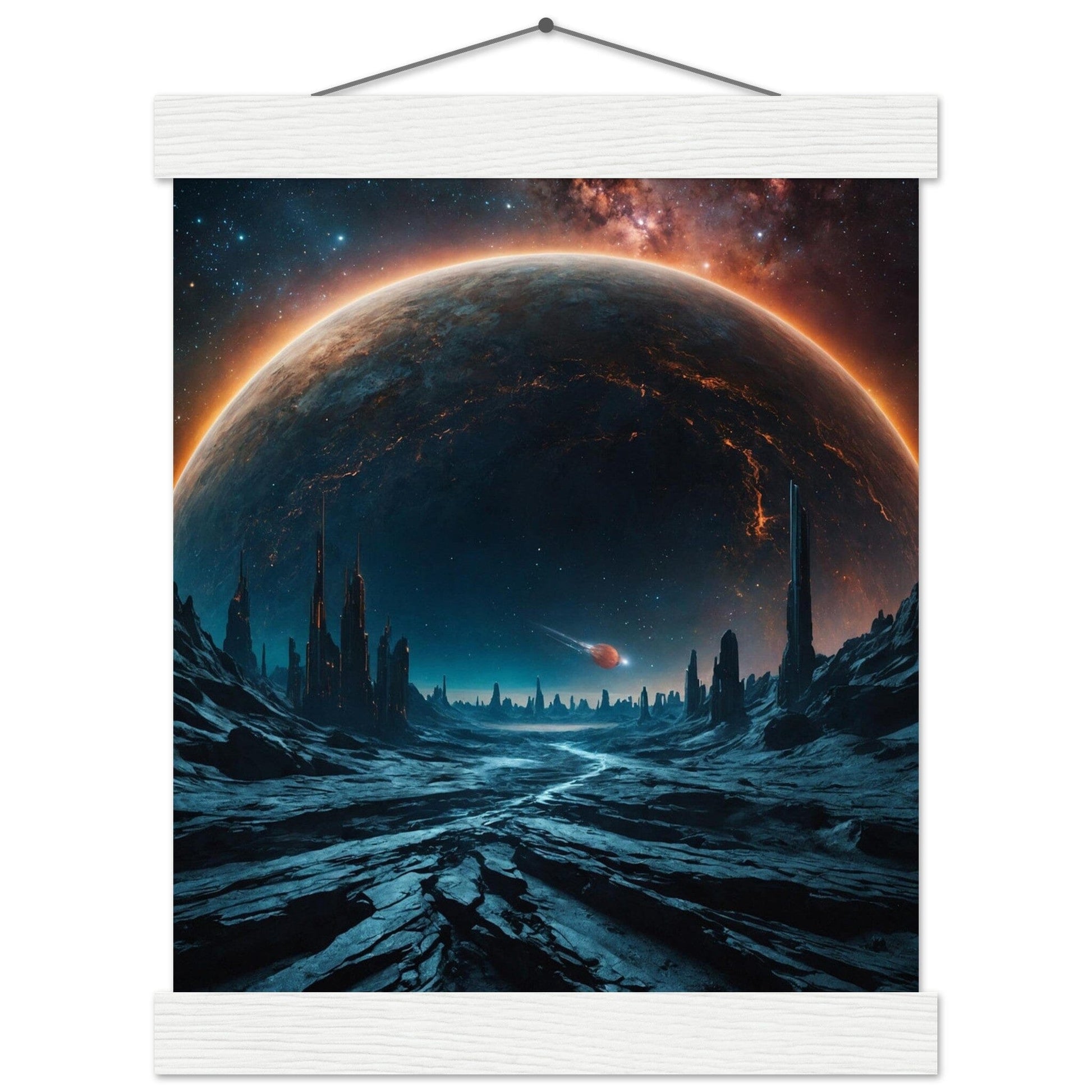 Premium Matte Paper Poster with Hanger - Minimalistische Kunstpräsentation mit Holzhänger Print Material Modern Masterpieces 20x25 cm / 8x10″ White wall hanger 