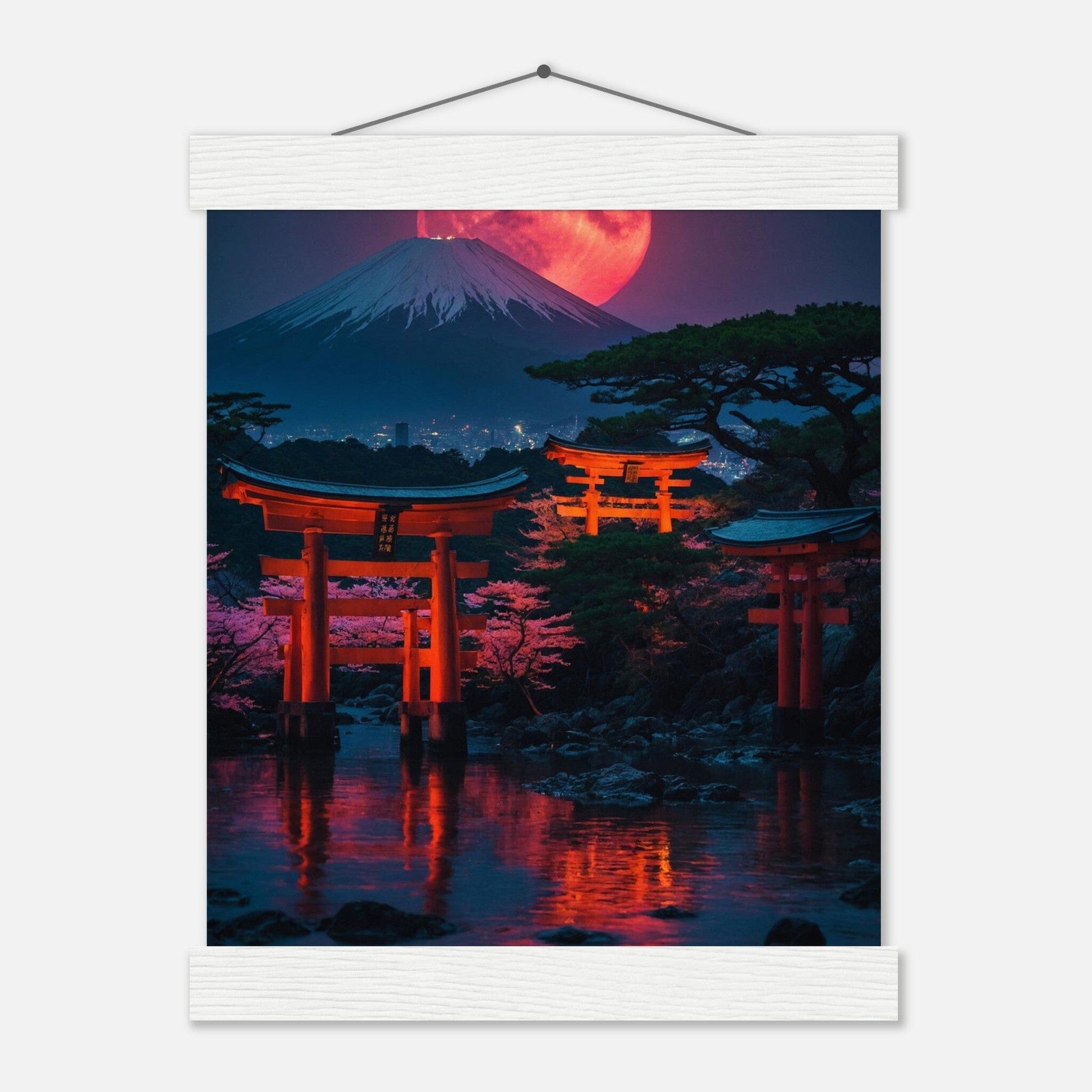 Premium Matte Paper Poster with Hanger - Minimalistische Kunstpräsentation mit Holzhänger Print Material Modern Masterpieces 20x25 cm / 8x10″ White wall hanger 