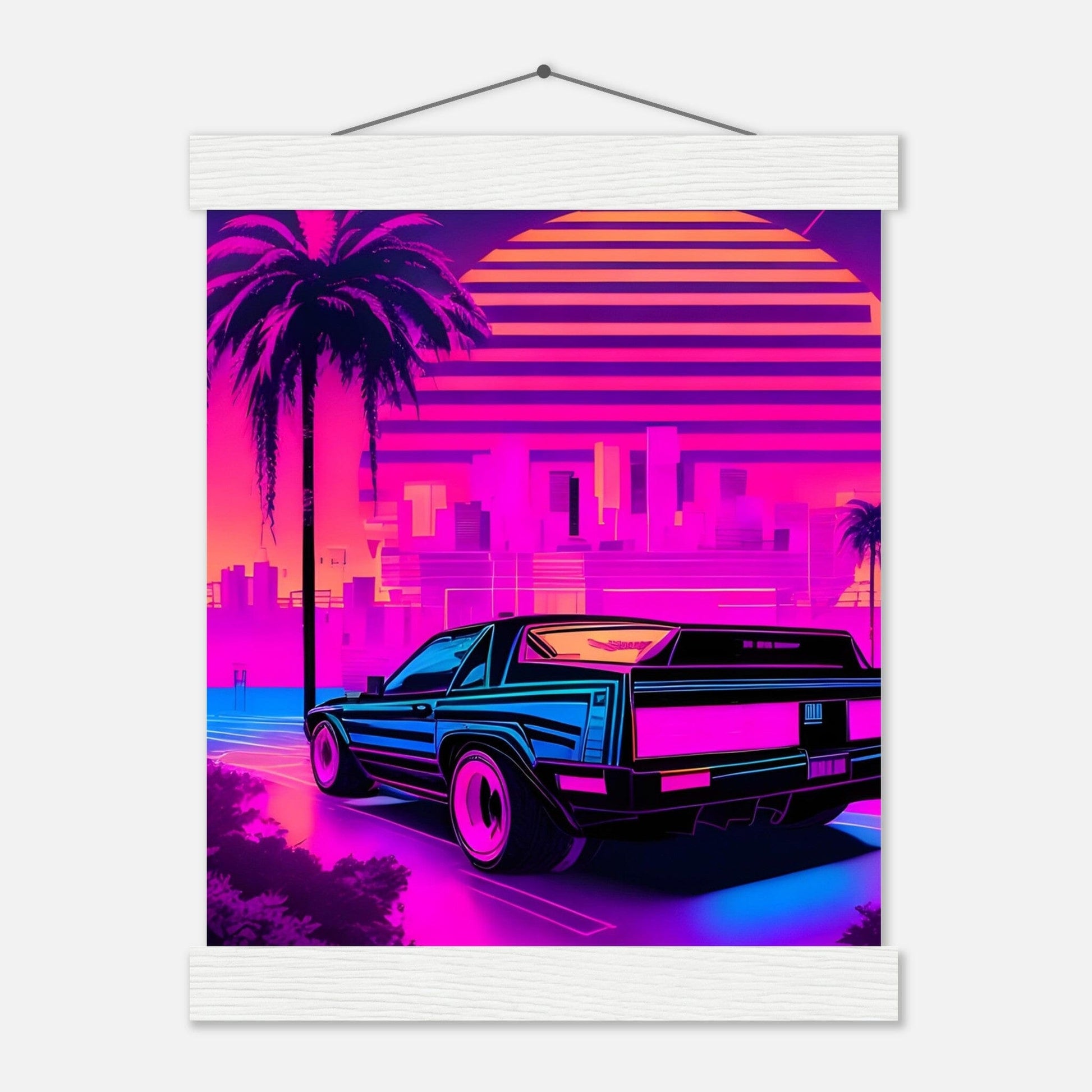 Premium Matte Paper Poster with Hanger - Minimalistische Kunstpräsentation mit Holzhänger Print Material Modern Masterpieces 20x25 cm / 8x10″ White wall hanger 
