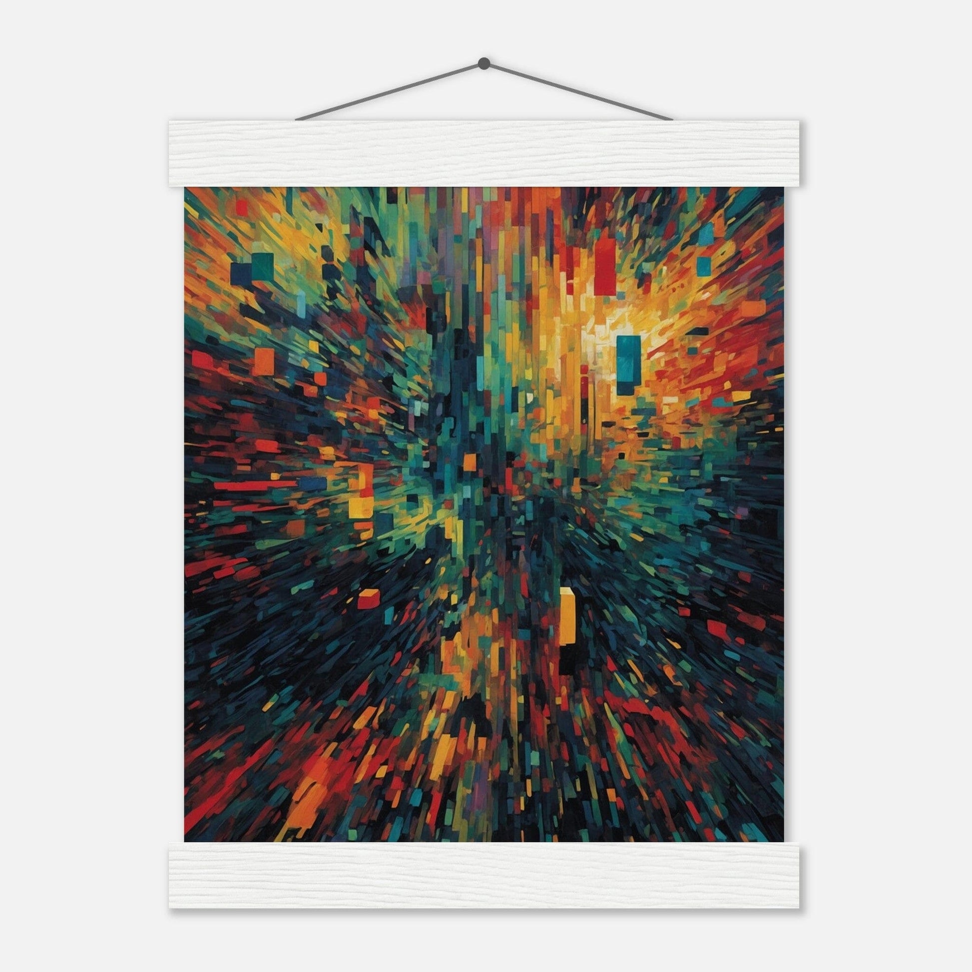 Premium Matte Paper Poster with Hanger - Minimalistische Kunstpräsentation mit Holzhänger Print Material Modern Masterpieces 20x25 cm / 8x10″ White wall hanger 