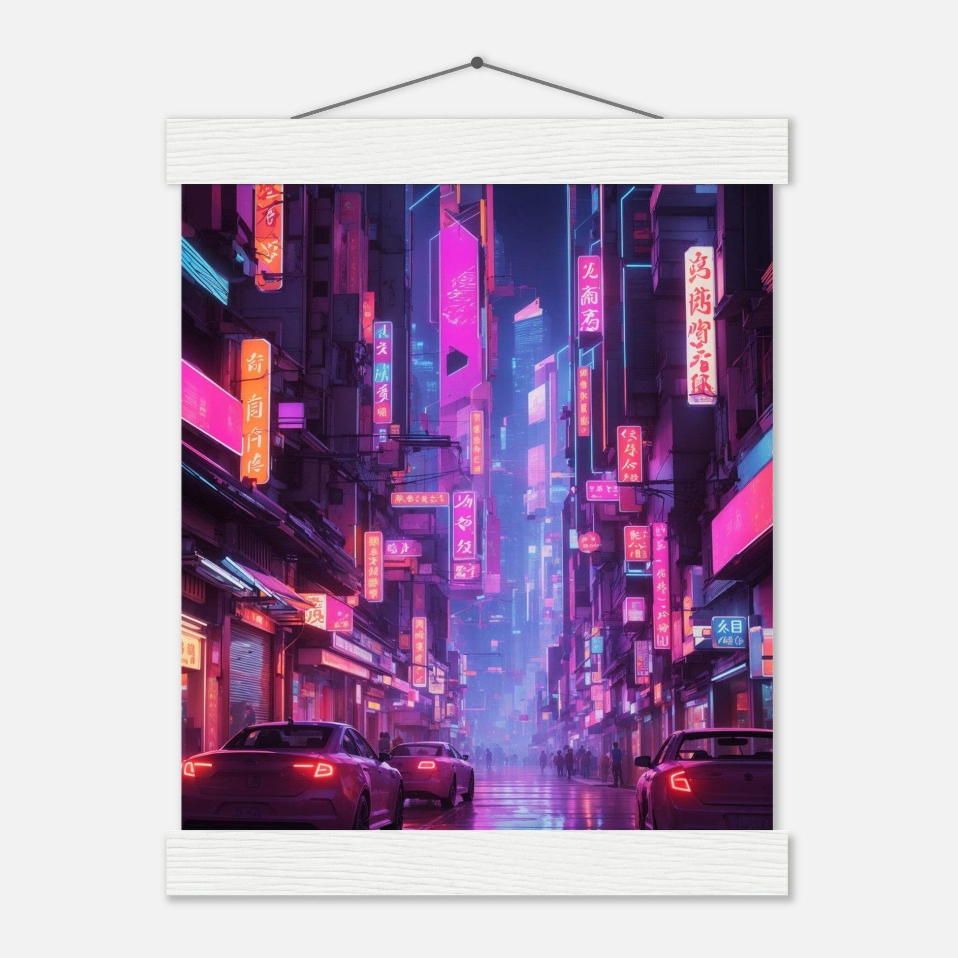 Premium Matte Paper Poster with Hanger - Minimalistische Kunstpräsentation mit Holzhänger Print Material Modern Masterpieces 20x25 cm / 8x10″ White wall hanger 