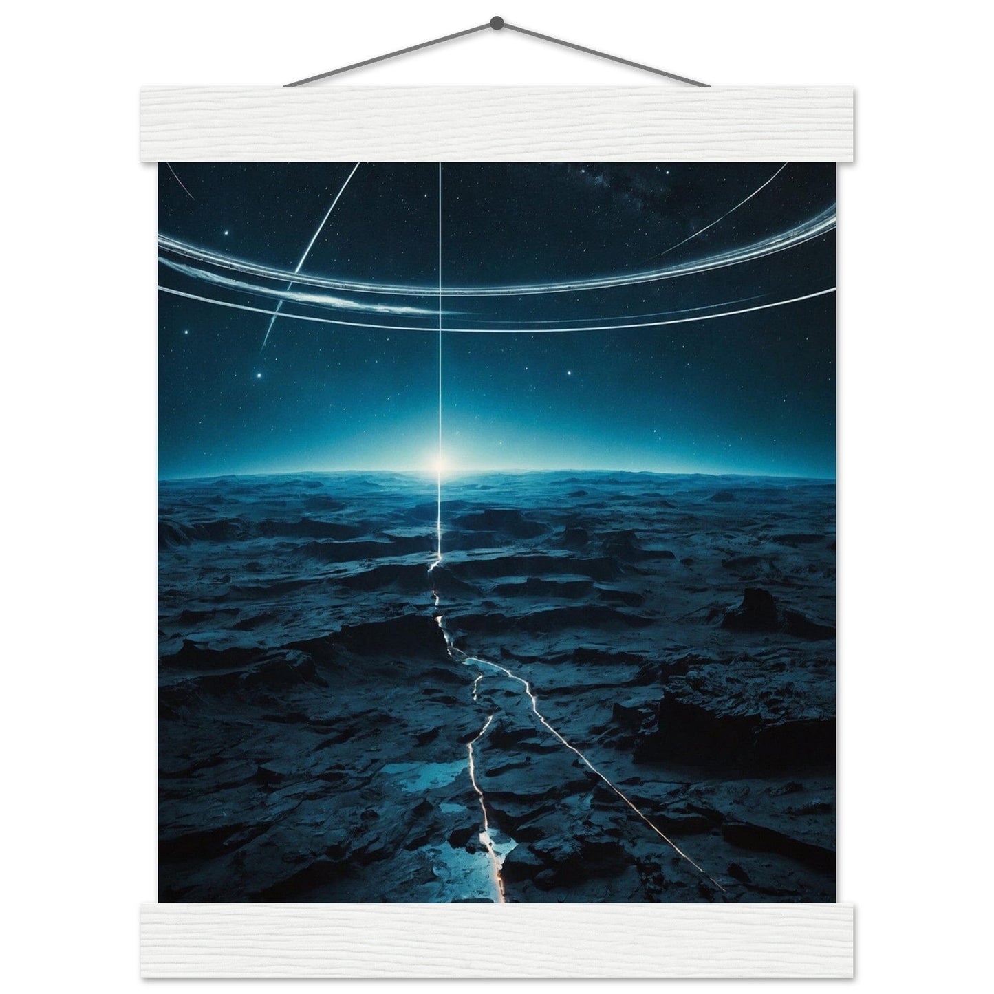 Premium Matte Paper Poster with Hanger - Minimalistische Kunstpräsentation mit Holzhänger Print Material Modern Masterpieces 20x25 cm / 8x10″ White wall hanger 