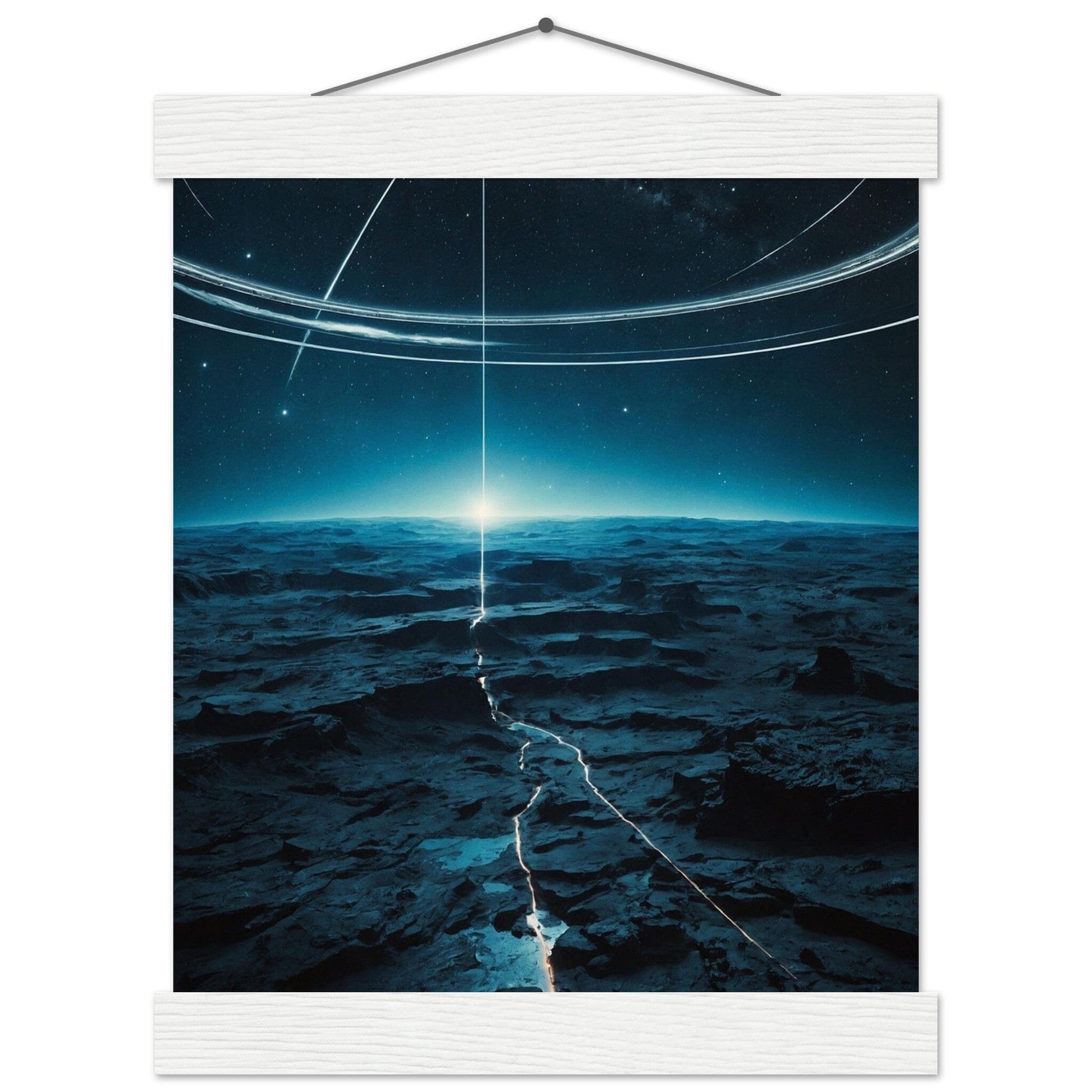 Premium Matte Paper Poster with Hanger - Minimalistische Kunstpräsentation mit Holzhänger Print Material Modern Masterpieces 20x25 cm / 8x10″ White wall hanger 