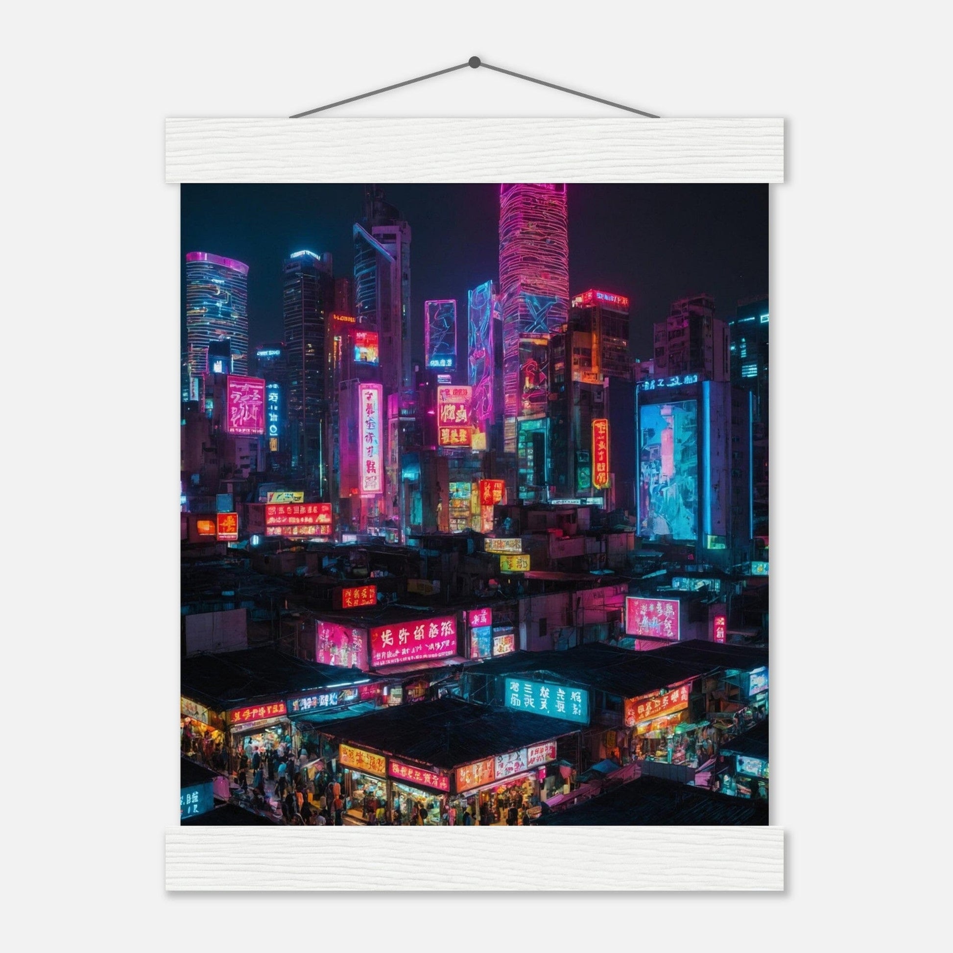 Premium Matte Paper Poster with Hanger - Minimalistische Kunstpräsentation mit Holzhänger Print Material Modern Masterpieces 20x25 cm / 8x10″ White wall hanger 