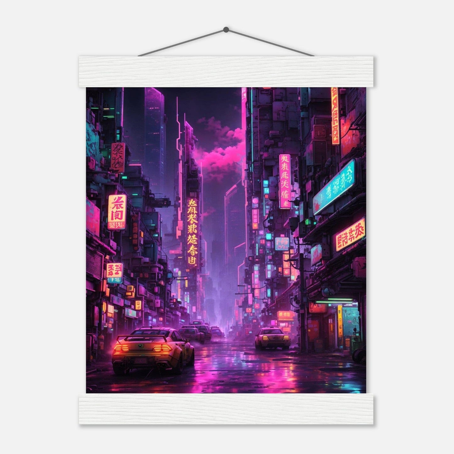 Premium Matte Paper Poster with Hanger - Minimalistische Kunstpräsentation mit Holzhänger Print Material Modern Masterpieces 20x25 cm / 8x10″ White wall hanger 
