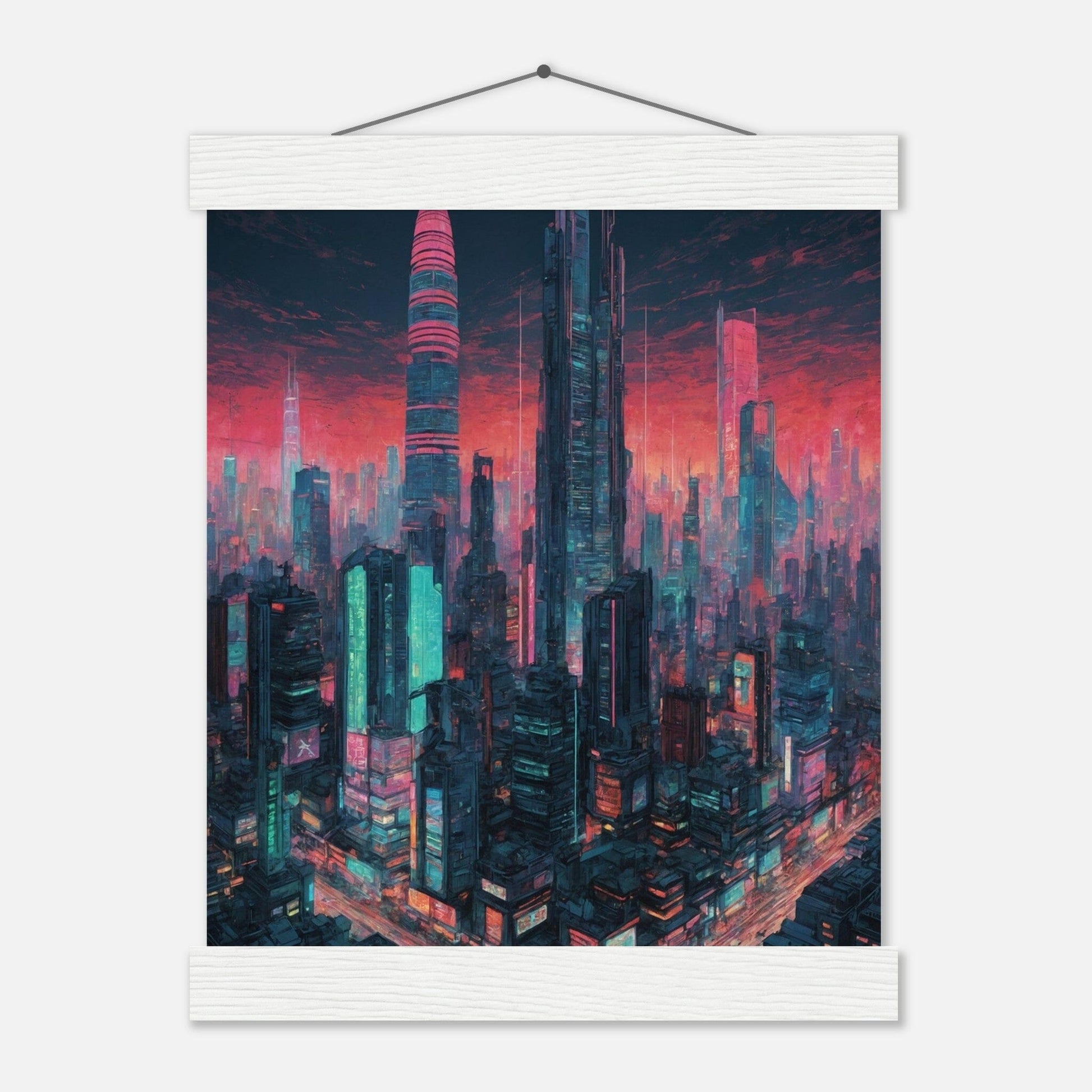 Premium Matte Paper Poster with Hanger - Minimalistische Kunstpräsentation mit Holzhänger Print Material Modern Masterpieces 20x25 cm / 8x10″ White wall hanger 