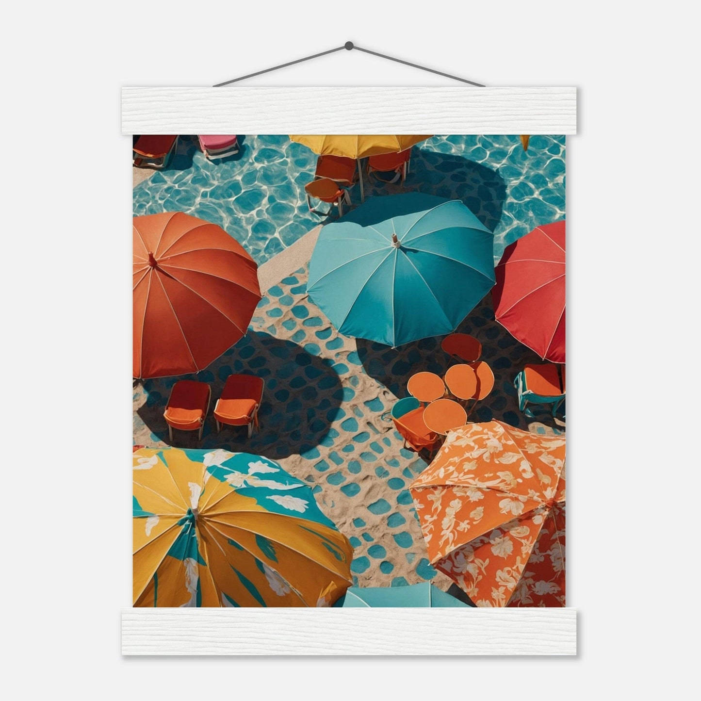 Premium Matte Paper Poster with Hanger - Minimalistische Kunstpräsentation mit Holzhänger Print Material Modern Masterpieces 20x25 cm / 8x10″ White wall hanger 