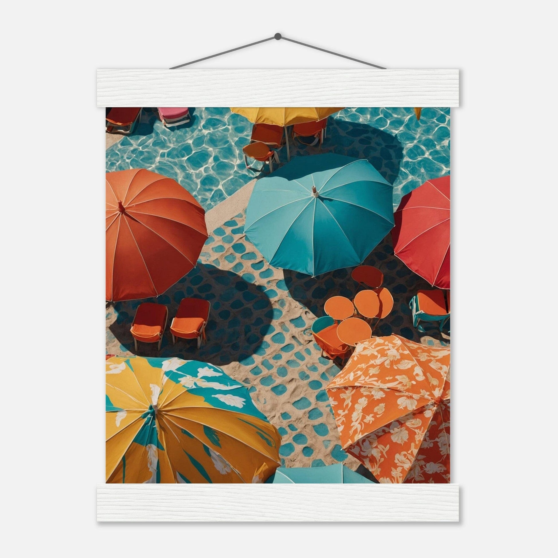 Premium Matte Paper Poster with Hanger - Minimalistische Kunstpräsentation mit Holzhänger Print Material Modern Masterpieces 20x25 cm / 8x10″ White wall hanger 