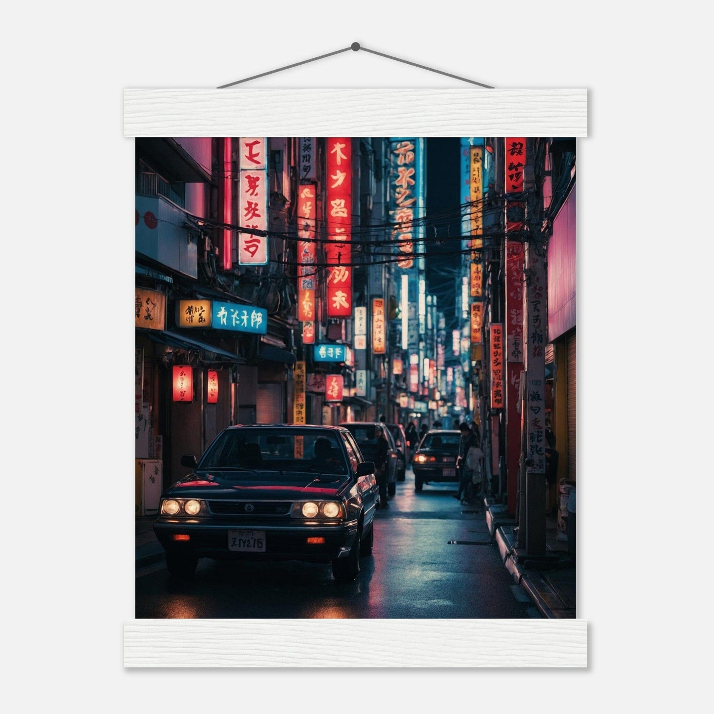 Premium Matte Paper Poster with Hanger - Minimalistische Kunstpräsentation mit Holzhänger Print Material Modern Masterpieces 20x25 cm / 8x10″ White wall hanger 