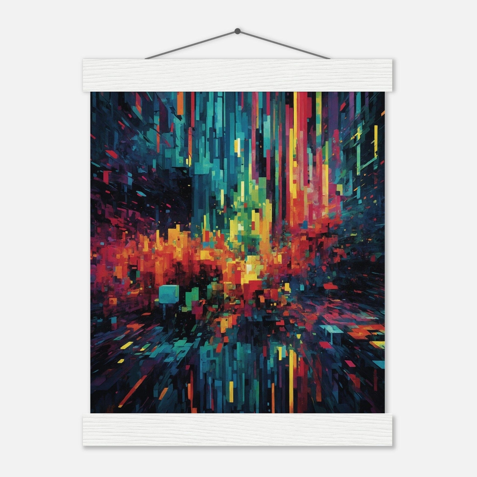 Premium Matte Paper Poster with Hanger - Minimalistische Kunstpräsentation mit Holzhänger Print Material Modern Masterpieces 20x25 cm / 8x10″ White wall hanger 