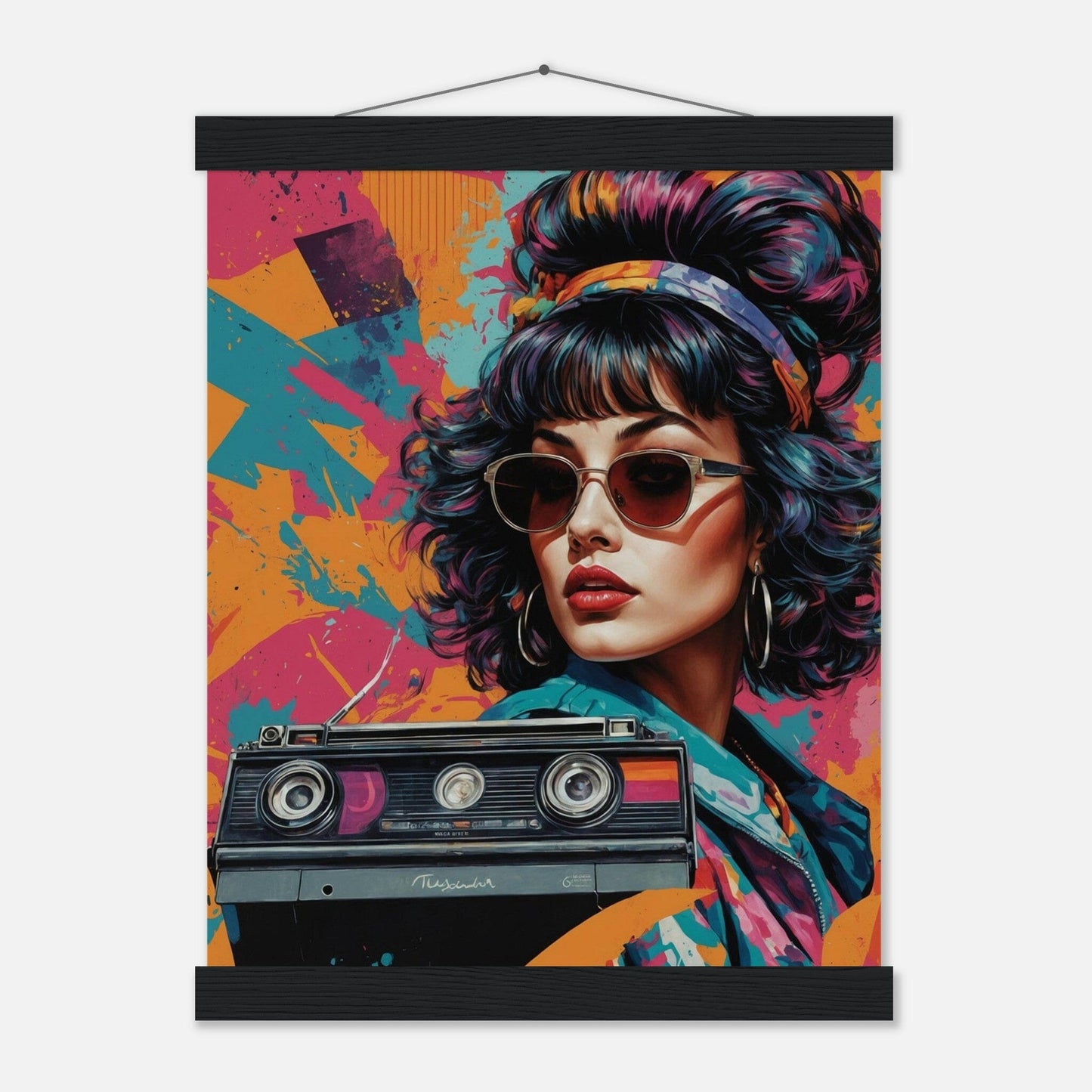 Premium Matte Paper Poster with Hanger - Minimalistische Kunstpräsentation mit Holzhänger Print Material Modern Masterpieces 27x35 cm / 11x14″ Black wall hanger 
