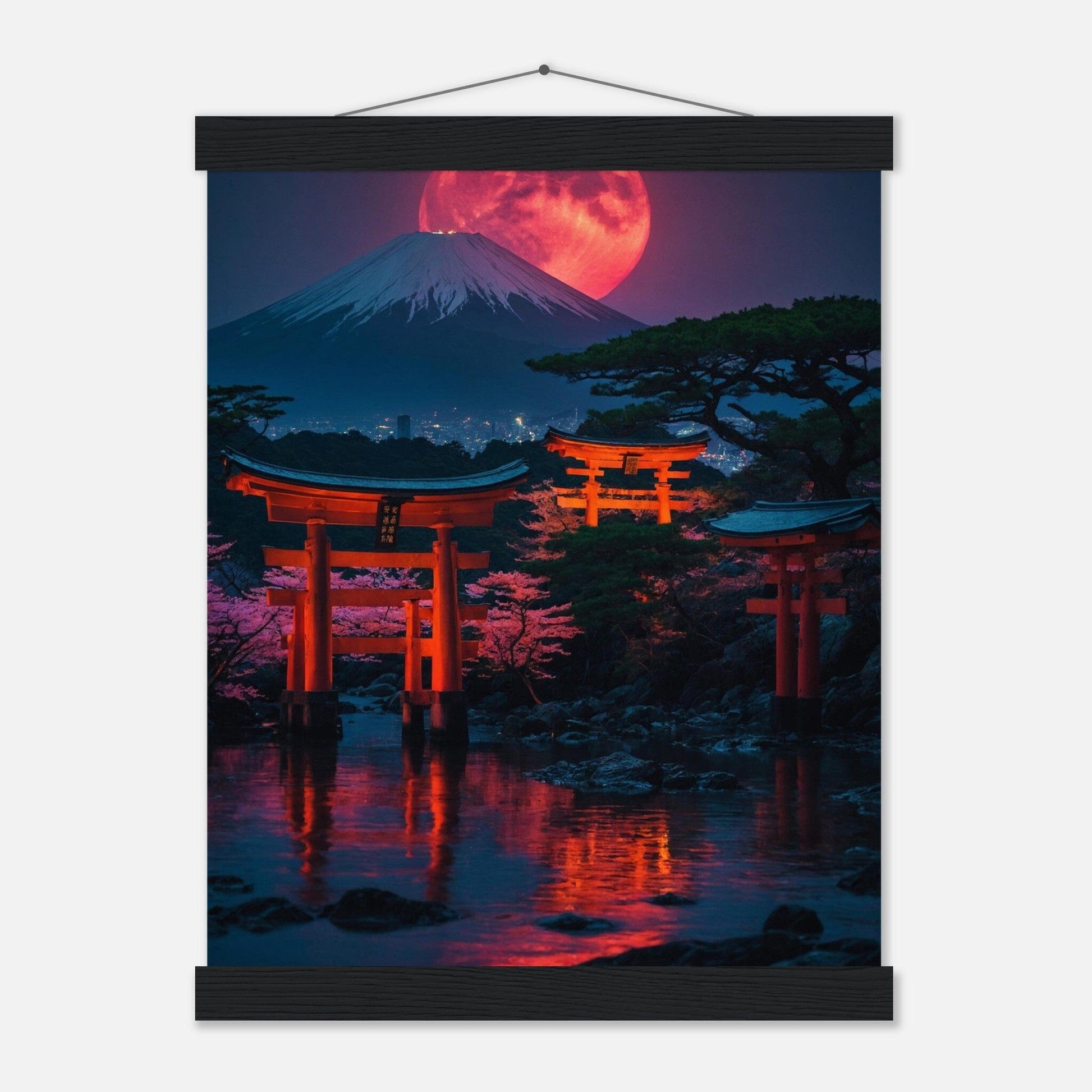 Premium Matte Paper Poster with Hanger - Minimalistische Kunstpräsentation mit Holzhänger Print Material Modern Masterpieces 27x35 cm / 11x14″ Black wall hanger 