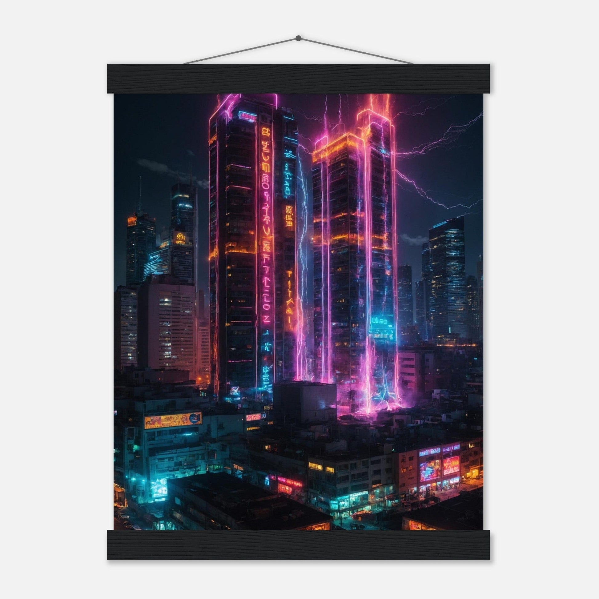 Premium Matte Paper Poster with Hanger - Minimalistische Kunstpräsentation mit Holzhänger Print Material Modern Masterpieces 27x35 cm / 11x14″ Black wall hanger 