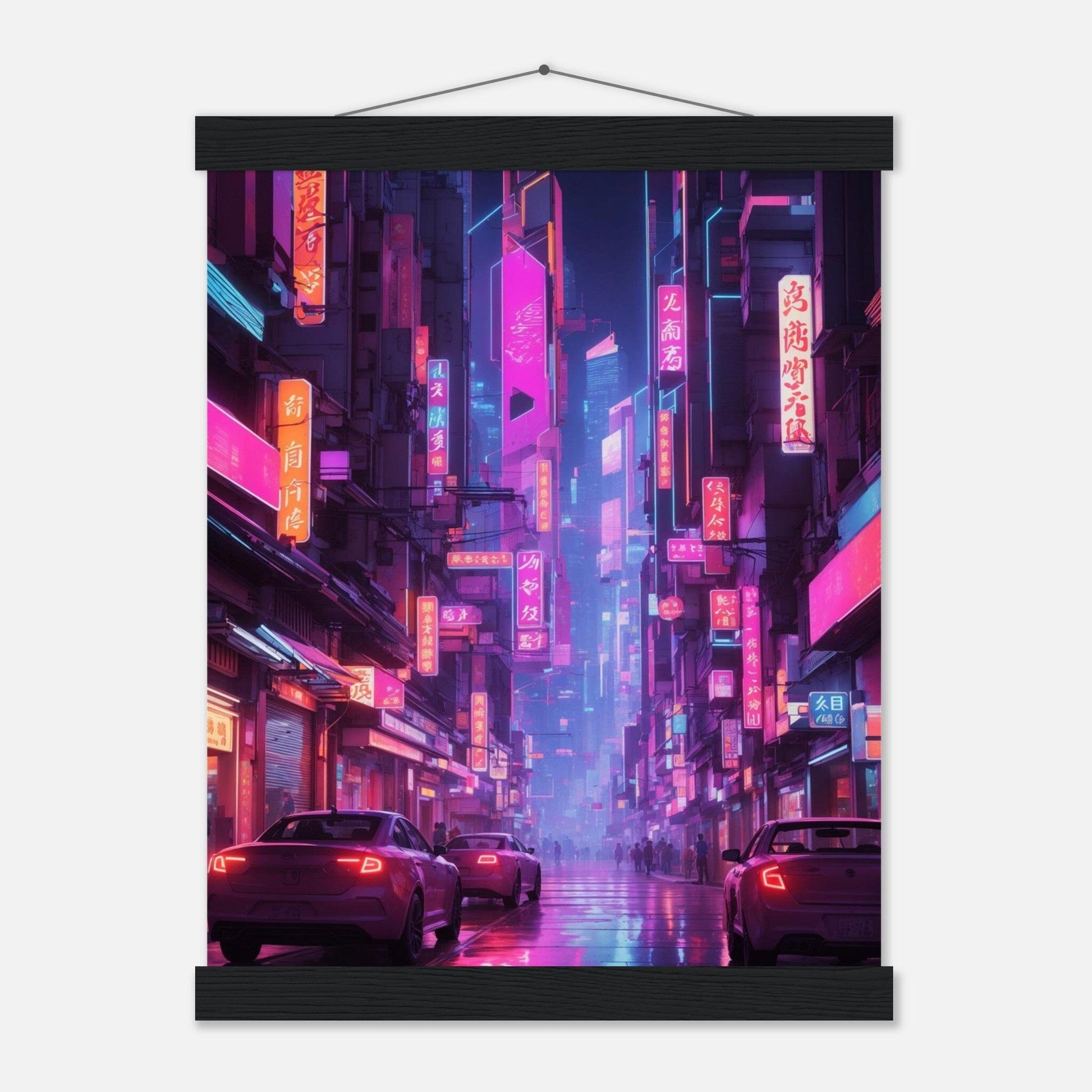 Premium Matte Paper Poster with Hanger - Minimalistische Kunstpräsentation mit Holzhänger Print Material Modern Masterpieces 27x35 cm / 11x14″ Black wall hanger 