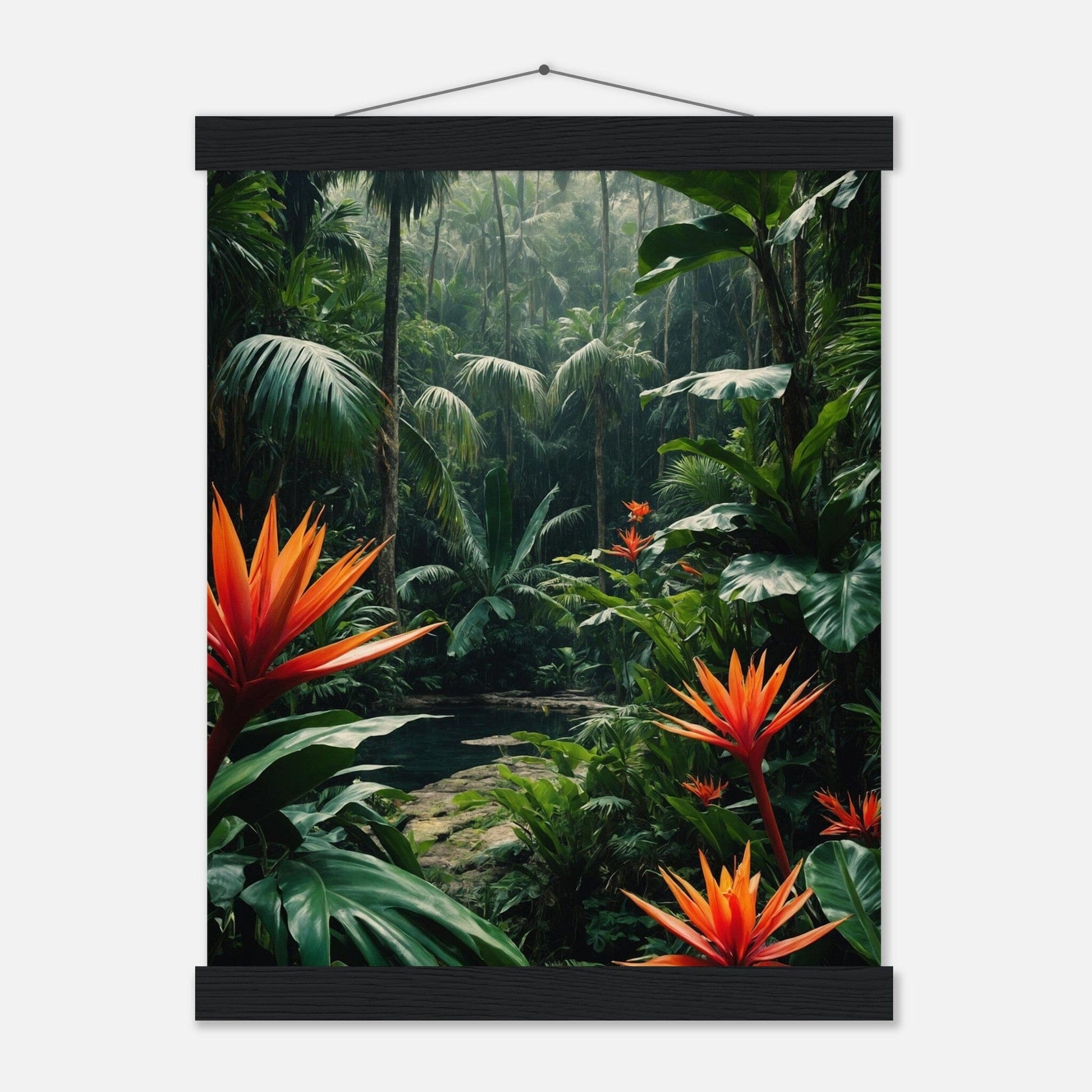 Premium Matte Paper Poster with Hanger - Minimalistische Kunstpräsentation mit Holzhänger Print Material Modern Masterpieces 27x35 cm / 11x14″ Black wall hanger 