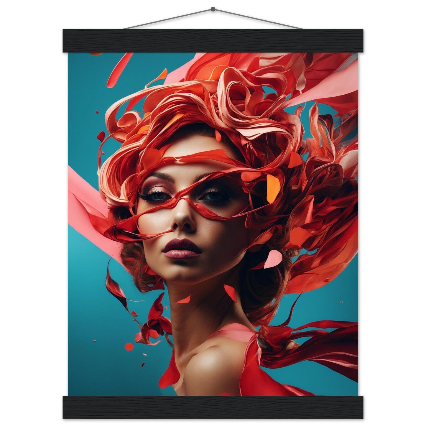 Premium Matte Paper Poster with Hanger - Minimalistische Kunstpräsentation mit Holzhänger Print Material Modern Masterpieces 27x35 cm / 11x14″ Black wall hanger 