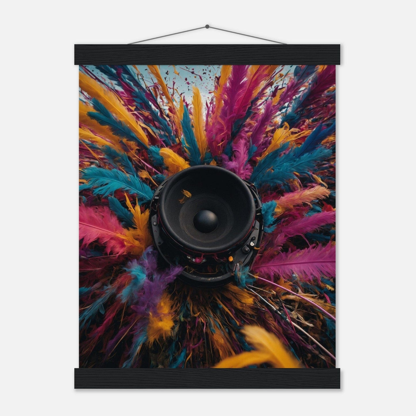 Premium Matte Paper Poster with Hanger - Minimalistische Kunstpräsentation mit Holzhänger Print Material Modern Masterpieces 27x35 cm / 11x14″ Black wall hanger 