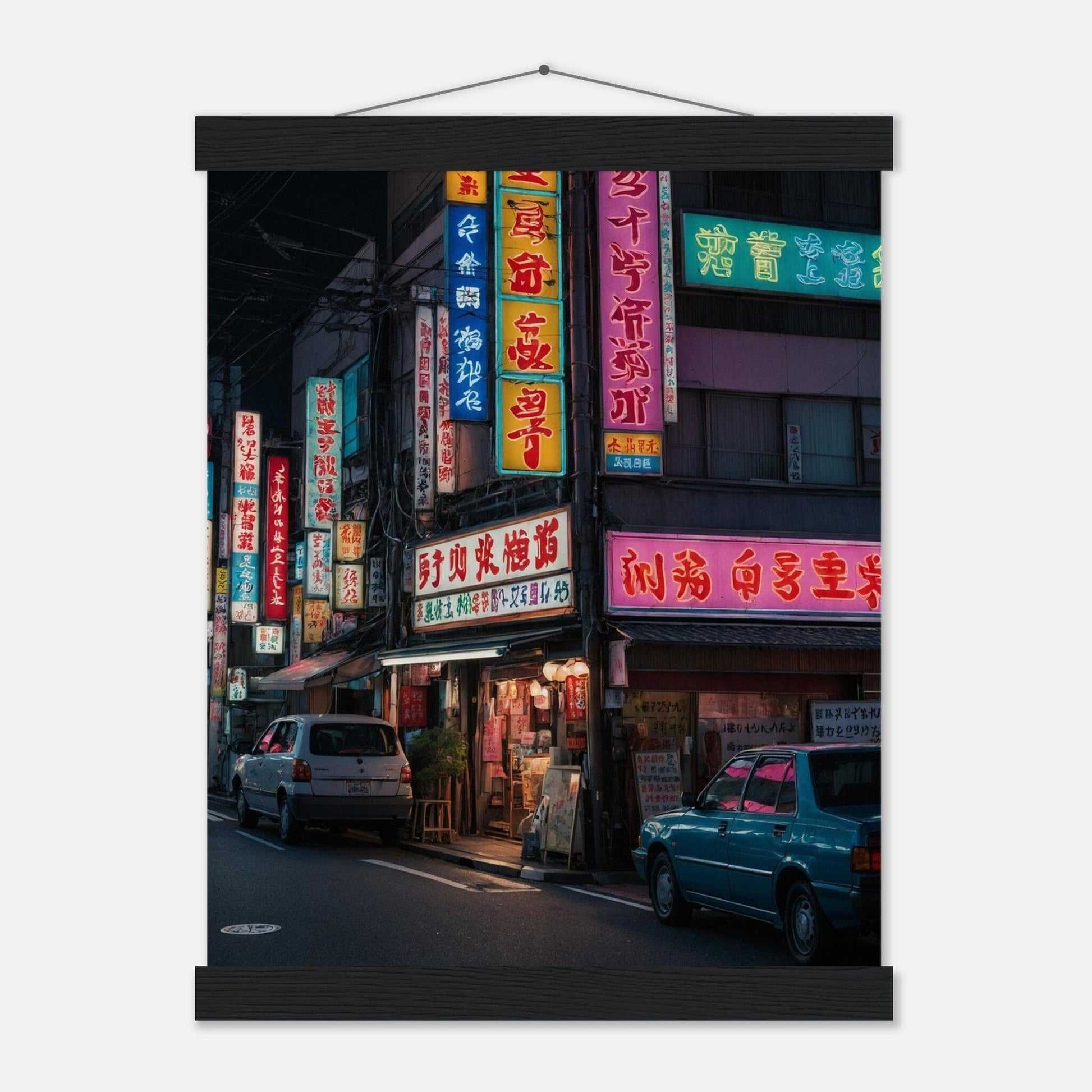 Premium Matte Paper Poster with Hanger - Minimalistische Kunstpräsentation mit Holzhänger Print Material Modern Masterpieces 27x35 cm / 11x14″ Black wall hanger 
