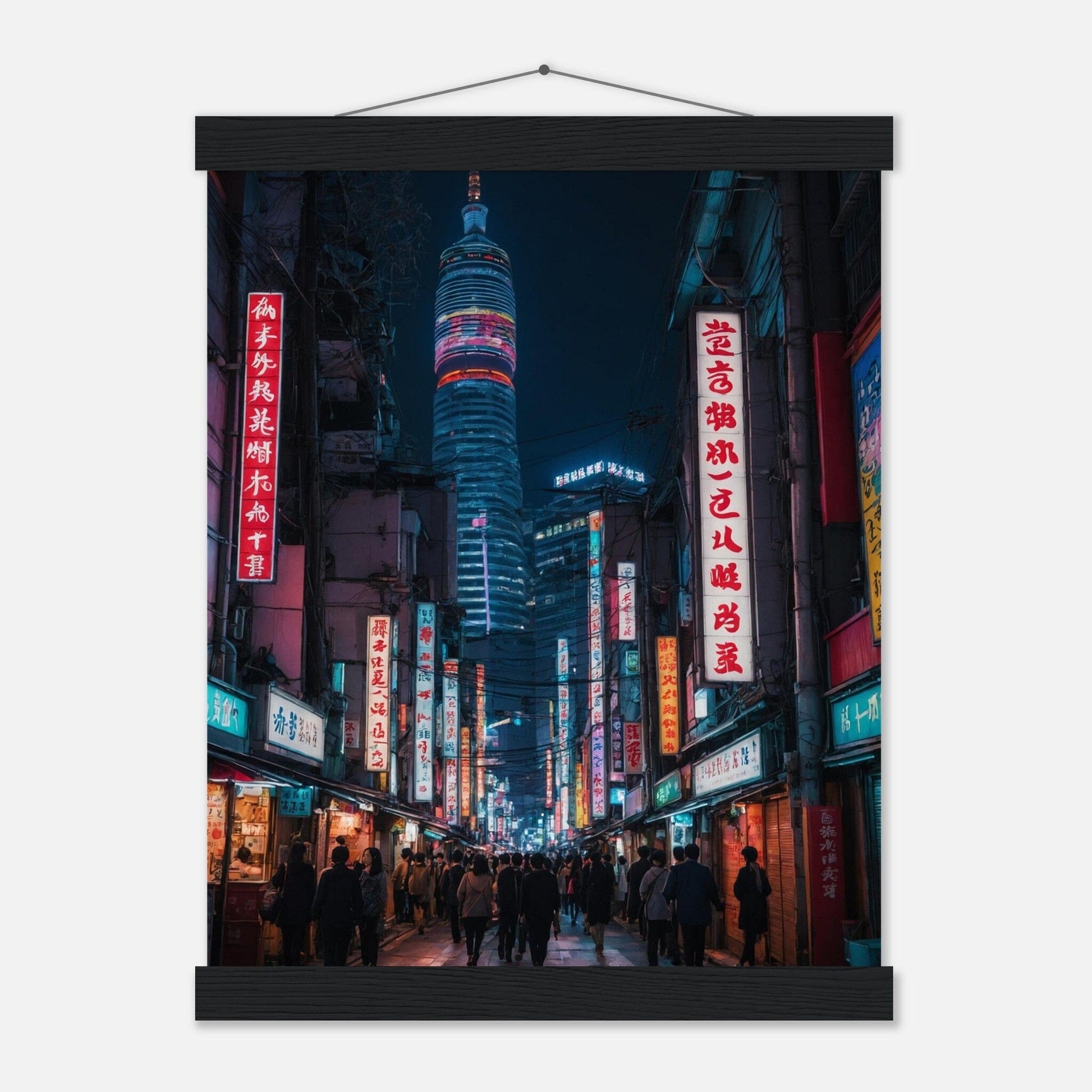 Premium Matte Paper Poster with Hanger - Minimalistische Kunstpräsentation mit Holzhänger Print Material Modern Masterpieces 27x35 cm / 11x14″ Black wall hanger 