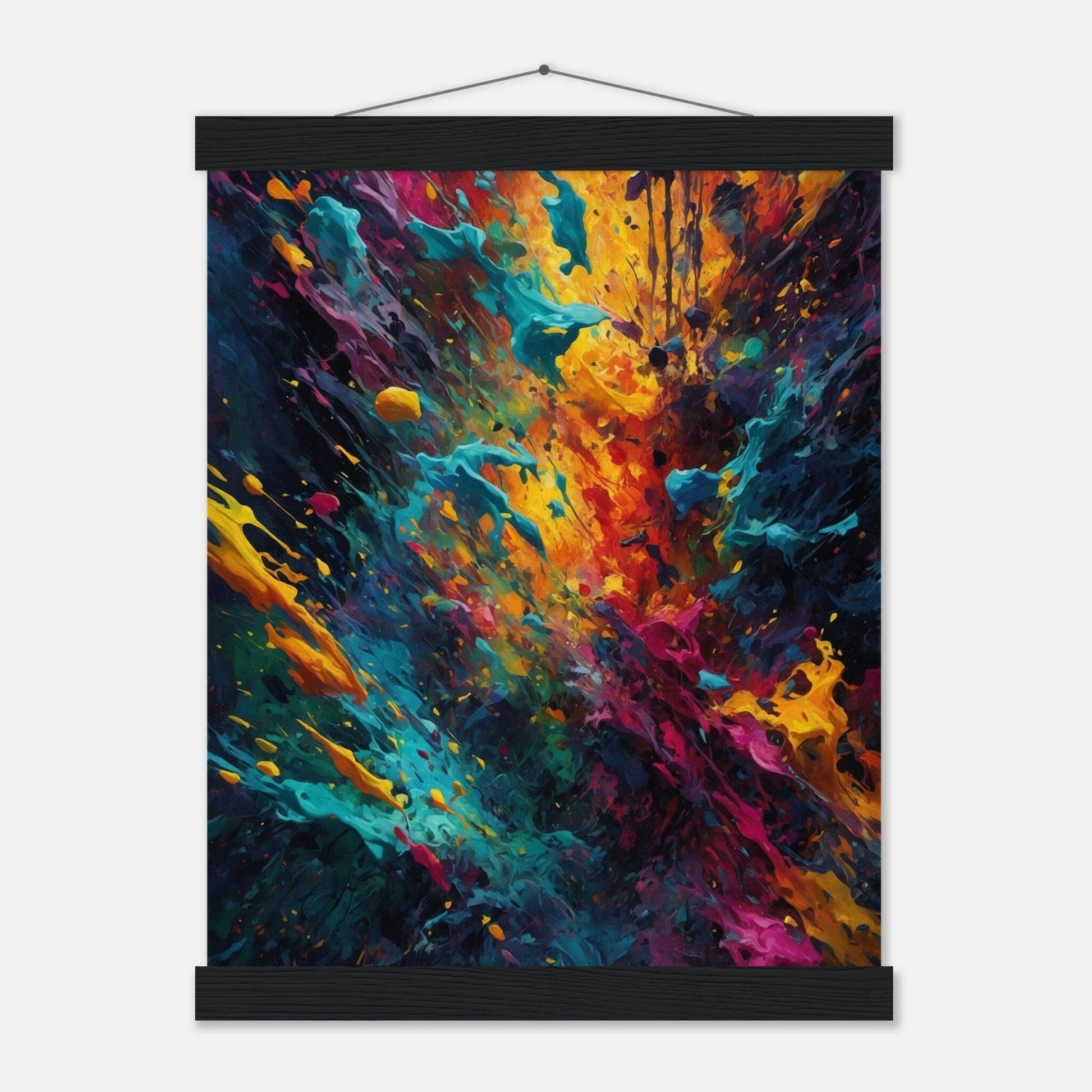 Premium Matte Paper Poster with Hanger - Minimalistische Kunstpräsentation mit Holzhänger Print Material Modern Masterpieces 27x35 cm / 11x14″ Black wall hanger 