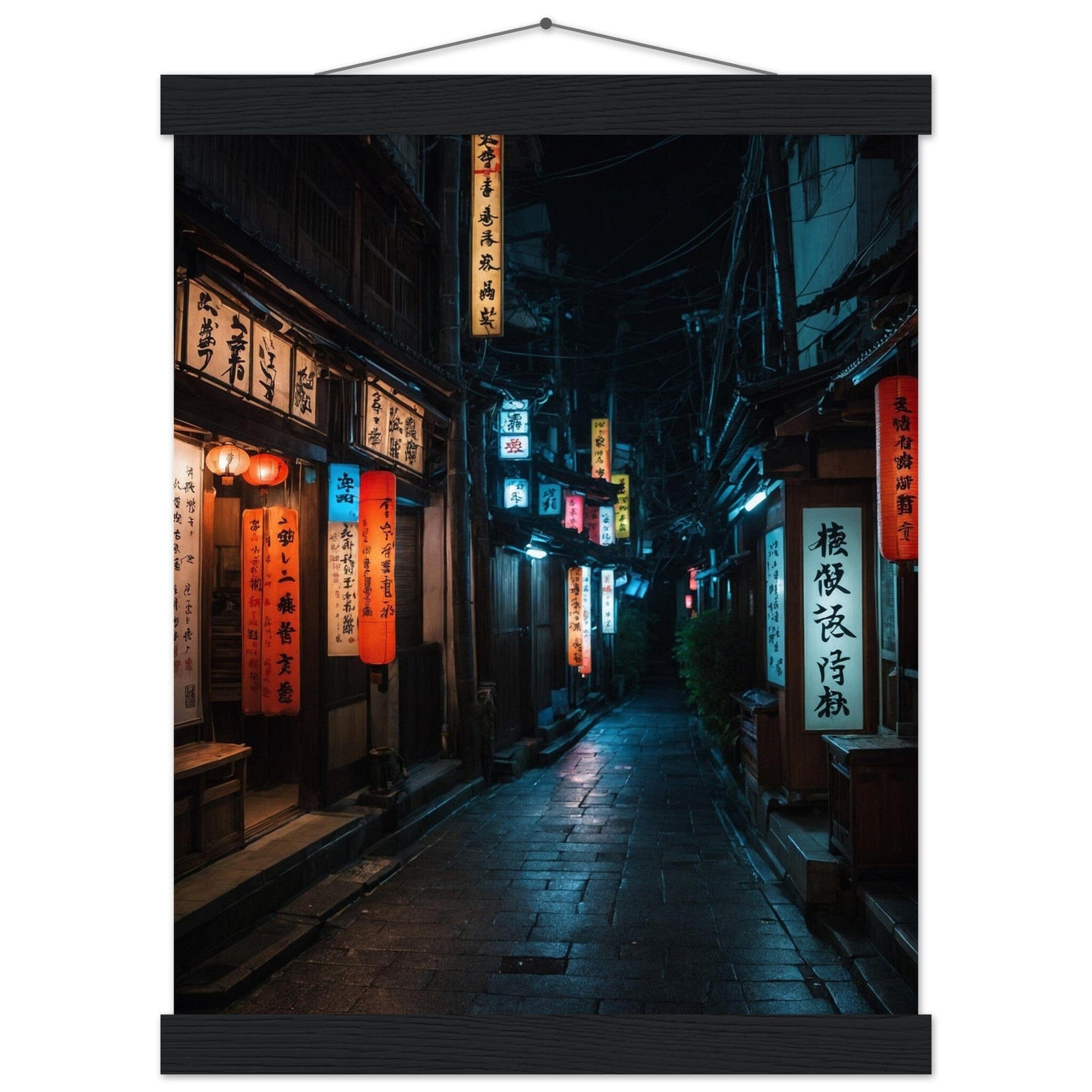 Premium Matte Paper Poster with Hanger - Minimalistische Kunstpräsentation mit Holzhänger Print Material Modern Masterpieces 27x35 cm / 11x14″ Black wall hanger 