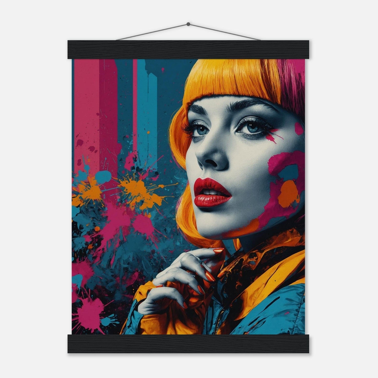 Premium Matte Paper Poster with Hanger - Minimalistische Kunstpräsentation mit Holzhänger Print Material Modern Masterpieces 27x35 cm / 11x14″ Black wall hanger 