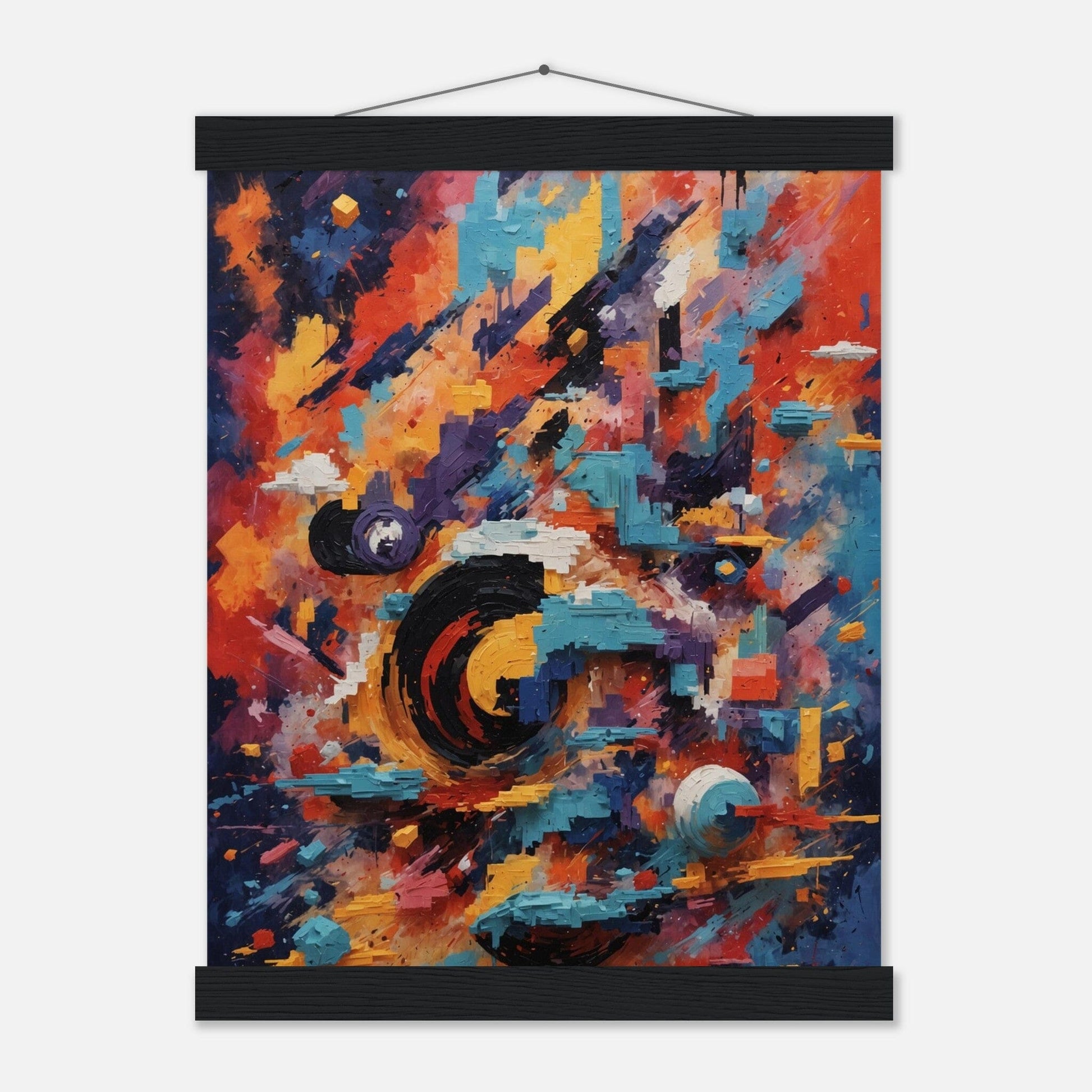 Premium Matte Paper Poster with Hanger - Minimalistische Kunstpräsentation mit Holzhänger Print Material Modern Masterpieces 27x35 cm / 11x14″ Black wall hanger 