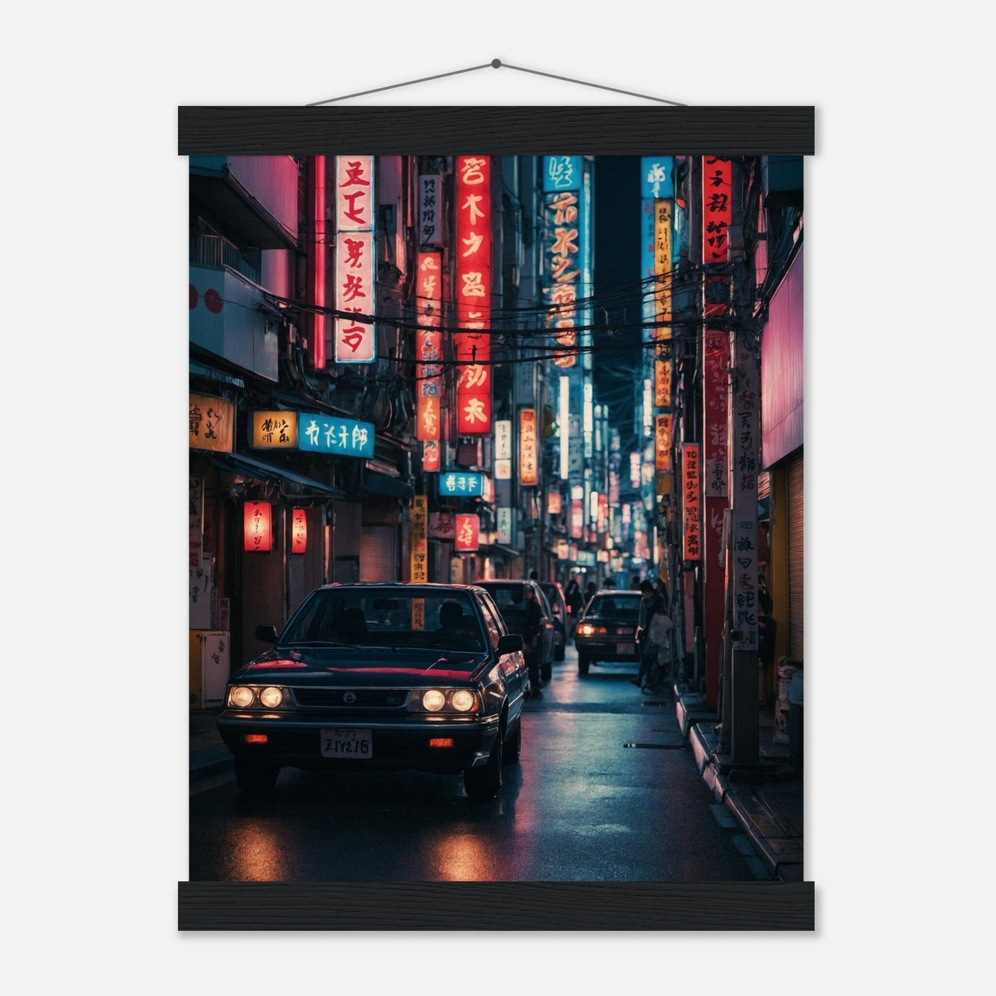 Premium Matte Paper Poster with Hanger - Minimalistische Kunstpräsentation mit Holzhänger Print Material Modern Masterpieces 27x35 cm / 11x14″ Black wall hanger 