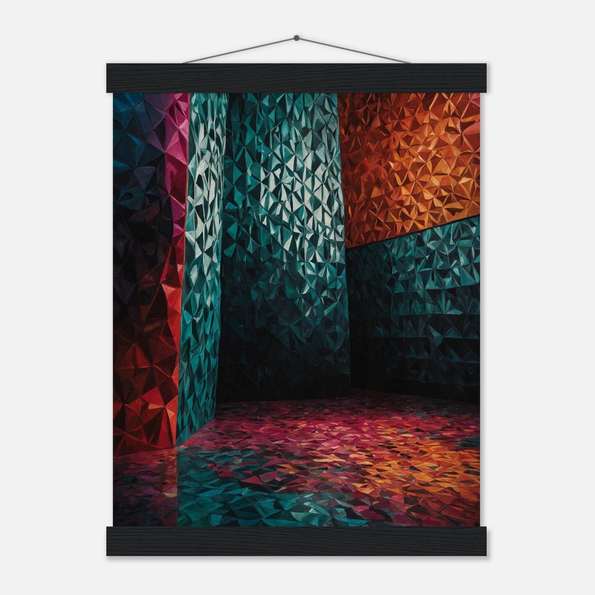 Premium Matte Paper Poster with Hanger - Minimalistische Kunstpräsentation mit Holzhänger Print Material Modern Masterpieces 27x35 cm / 11x14″ Black wall hanger 