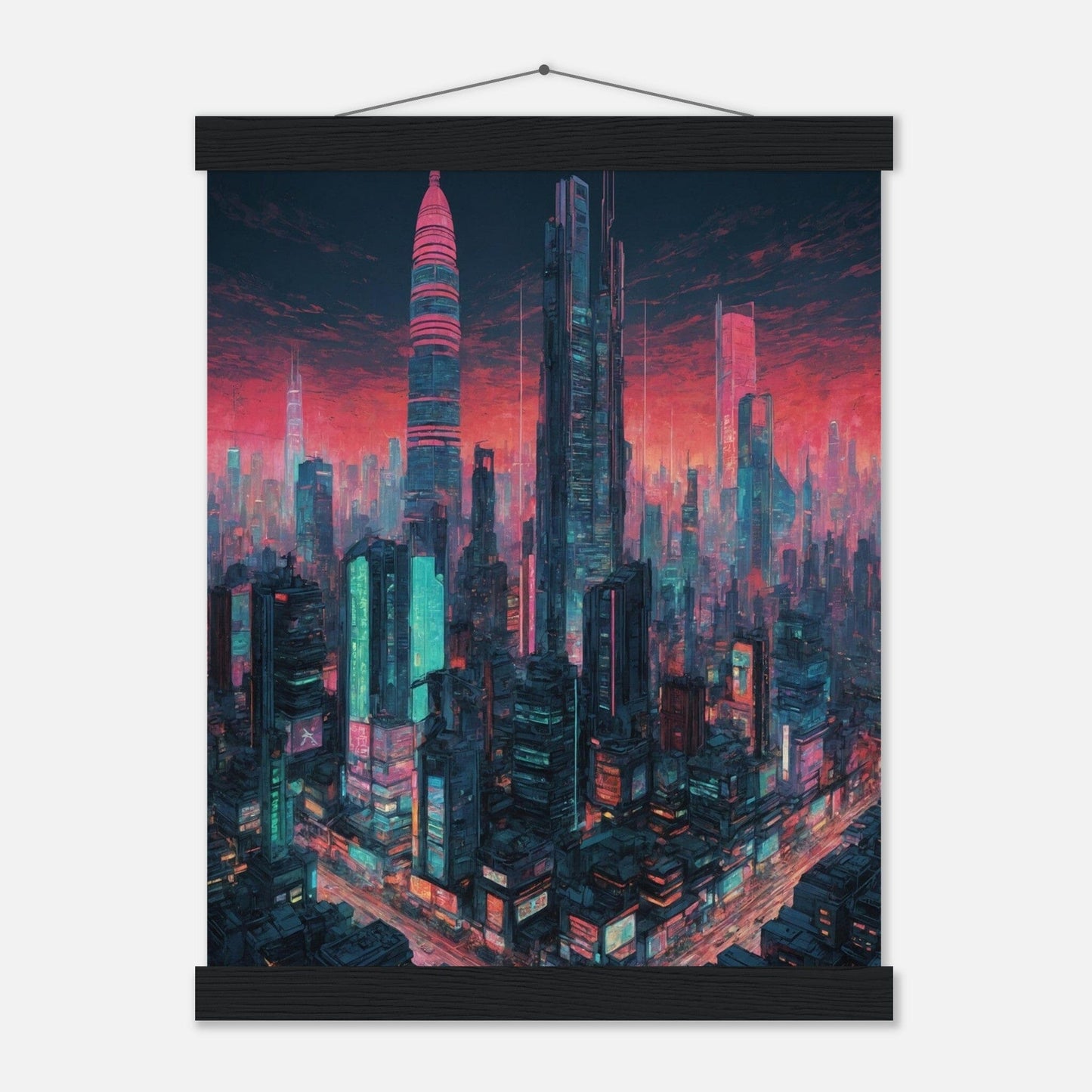 Premium Matte Paper Poster with Hanger - Minimalistische Kunstpräsentation mit Holzhänger Print Material Modern Masterpieces 27x35 cm / 11x14″ Black wall hanger 