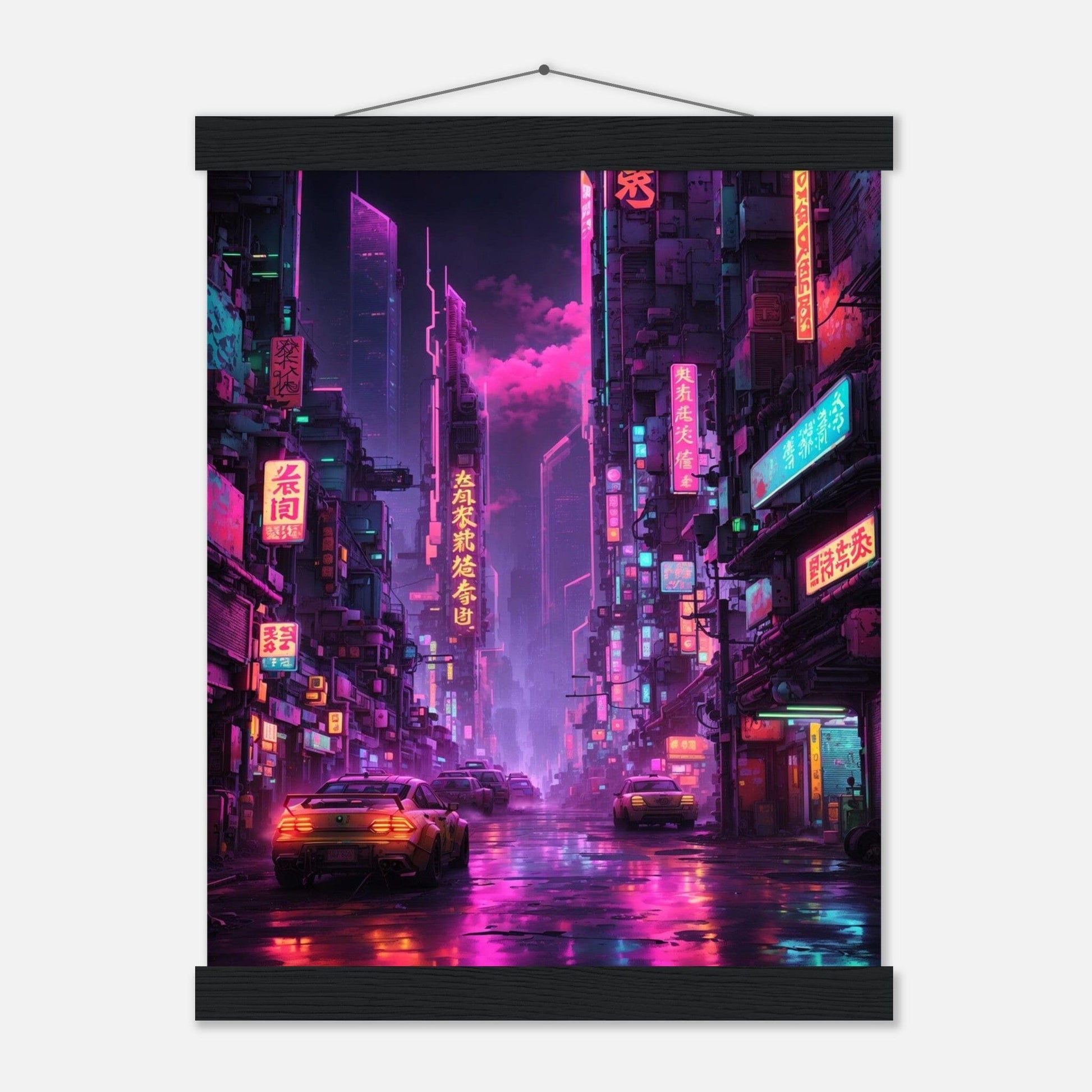 Premium Matte Paper Poster with Hanger - Minimalistische Kunstpräsentation mit Holzhänger Print Material Modern Masterpieces 27x35 cm / 11x14″ Black wall hanger 