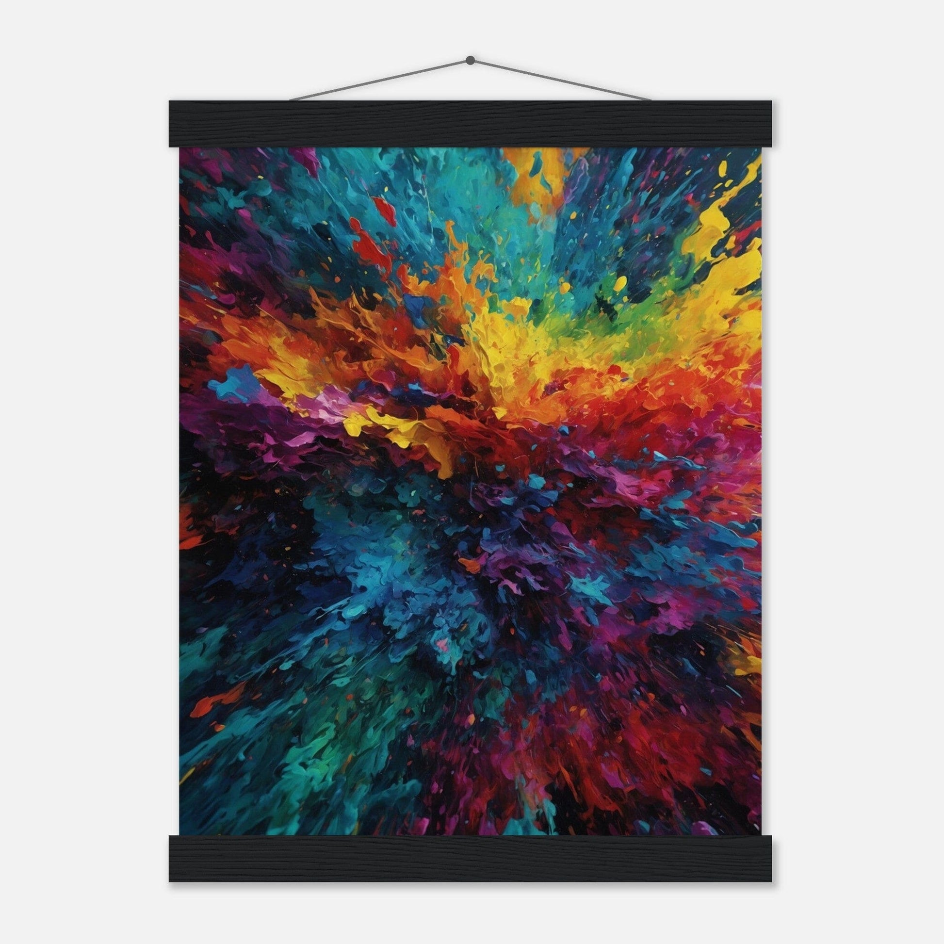 Premium Matte Paper Poster with Hanger - Minimalistische Kunstpräsentation mit Holzhänger Print Material Modern Masterpieces 27x35 cm / 11x14″ Black wall hanger 