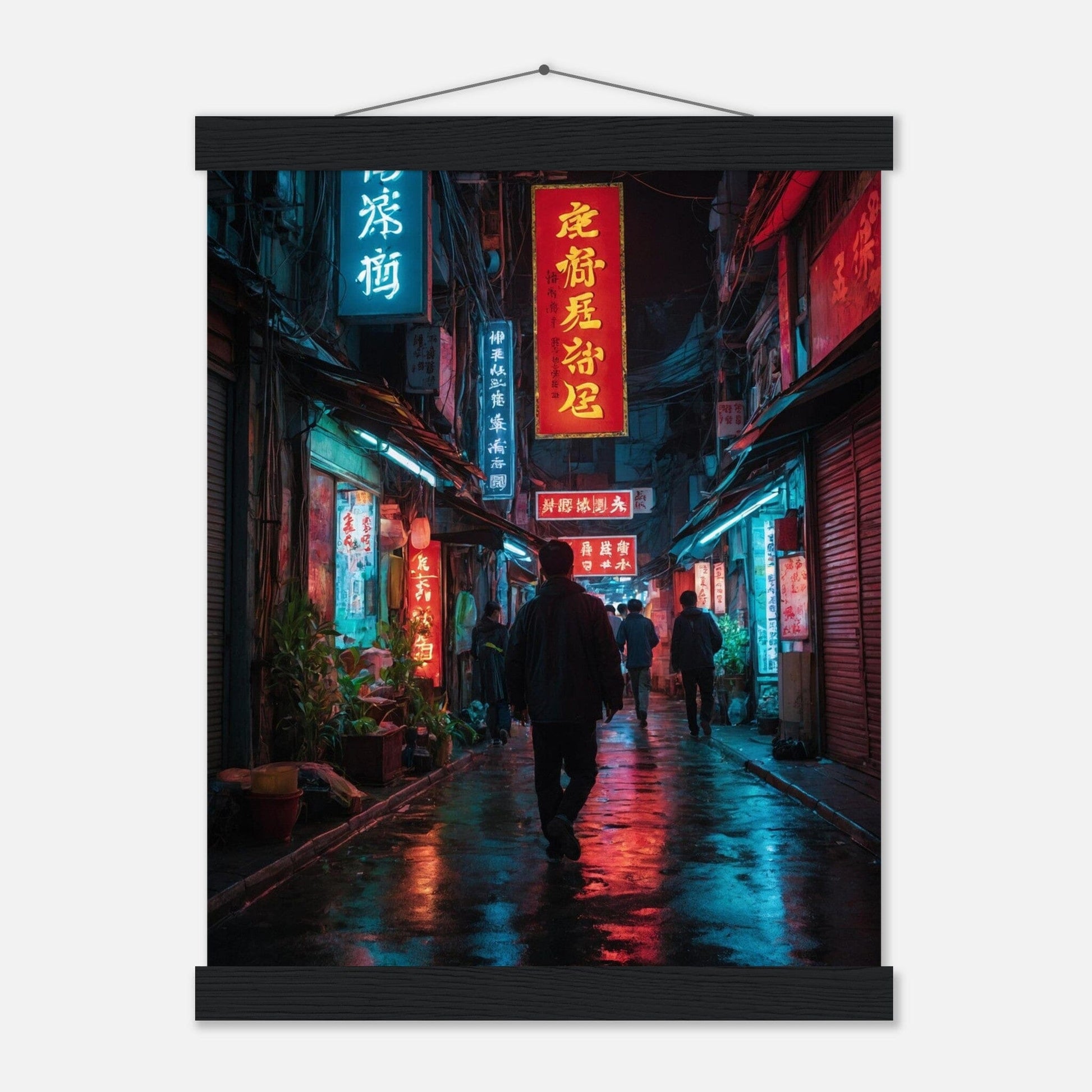 Premium Matte Paper Poster with Hanger - Minimalistische Kunstpräsentation mit Holzhänger Print Material Modern Masterpieces 27x35 cm / 11x14″ Black wall hanger 