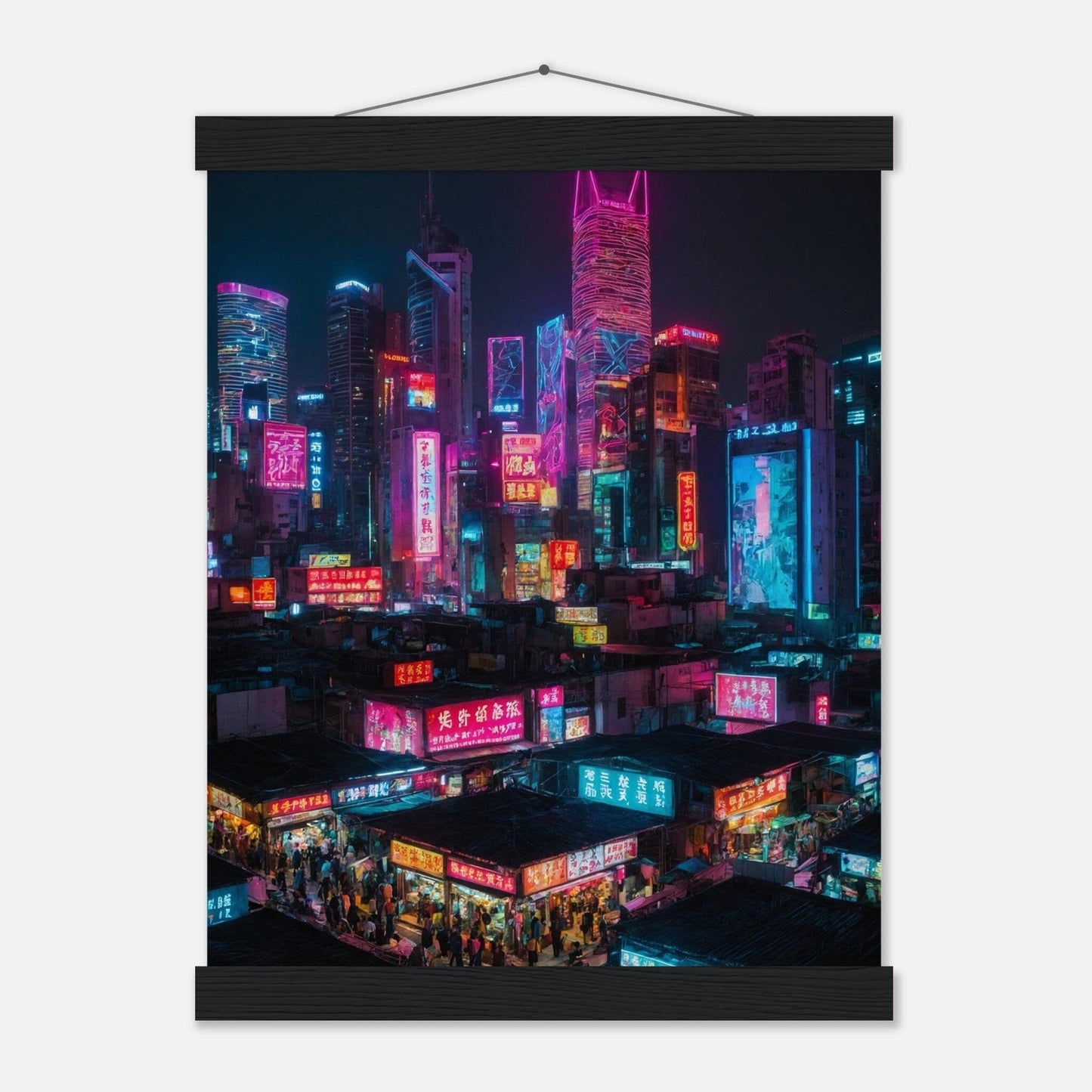 Premium Matte Paper Poster with Hanger - Minimalistische Kunstpräsentation mit Holzhänger Print Material Modern Masterpieces 27x35 cm / 11x14″ Black wall hanger 