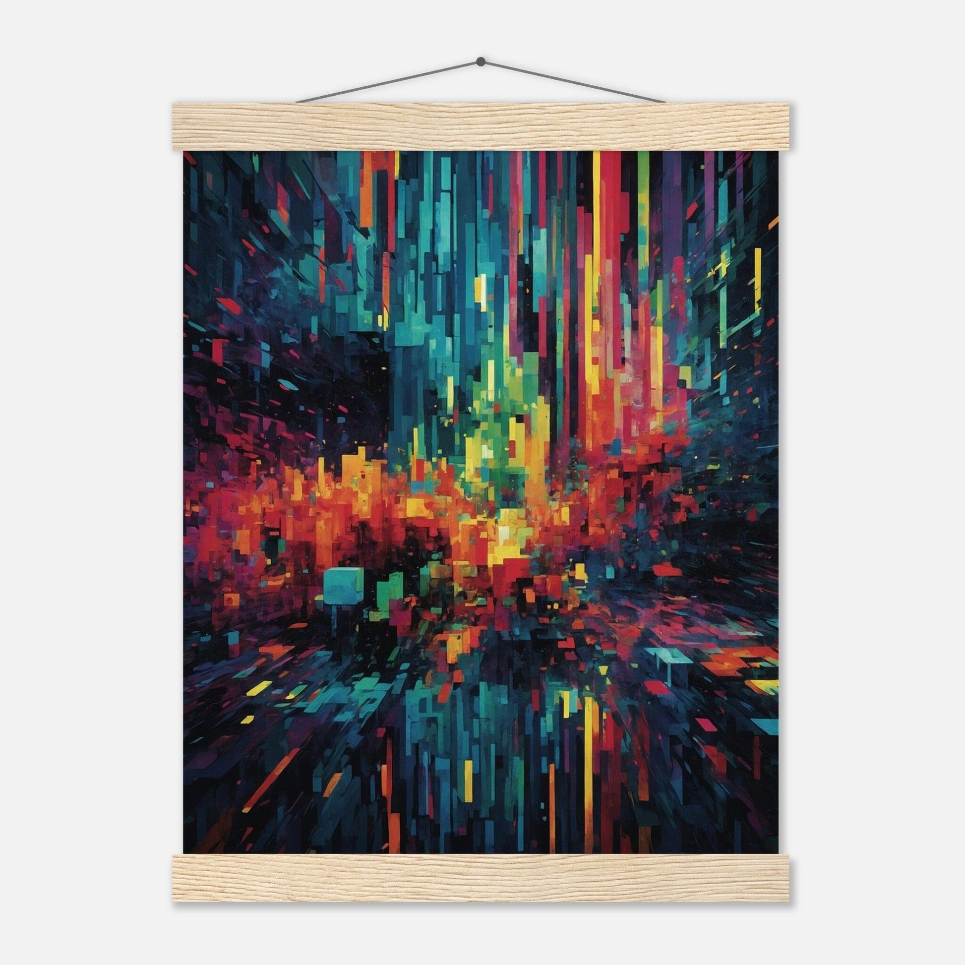 Premium Matte Paper Poster with Hanger - Minimalistische Kunstpräsentation mit Holzhänger Print Material Modern Masterpieces 27x35 cm / 11x14″ Natural wood wall hanger 