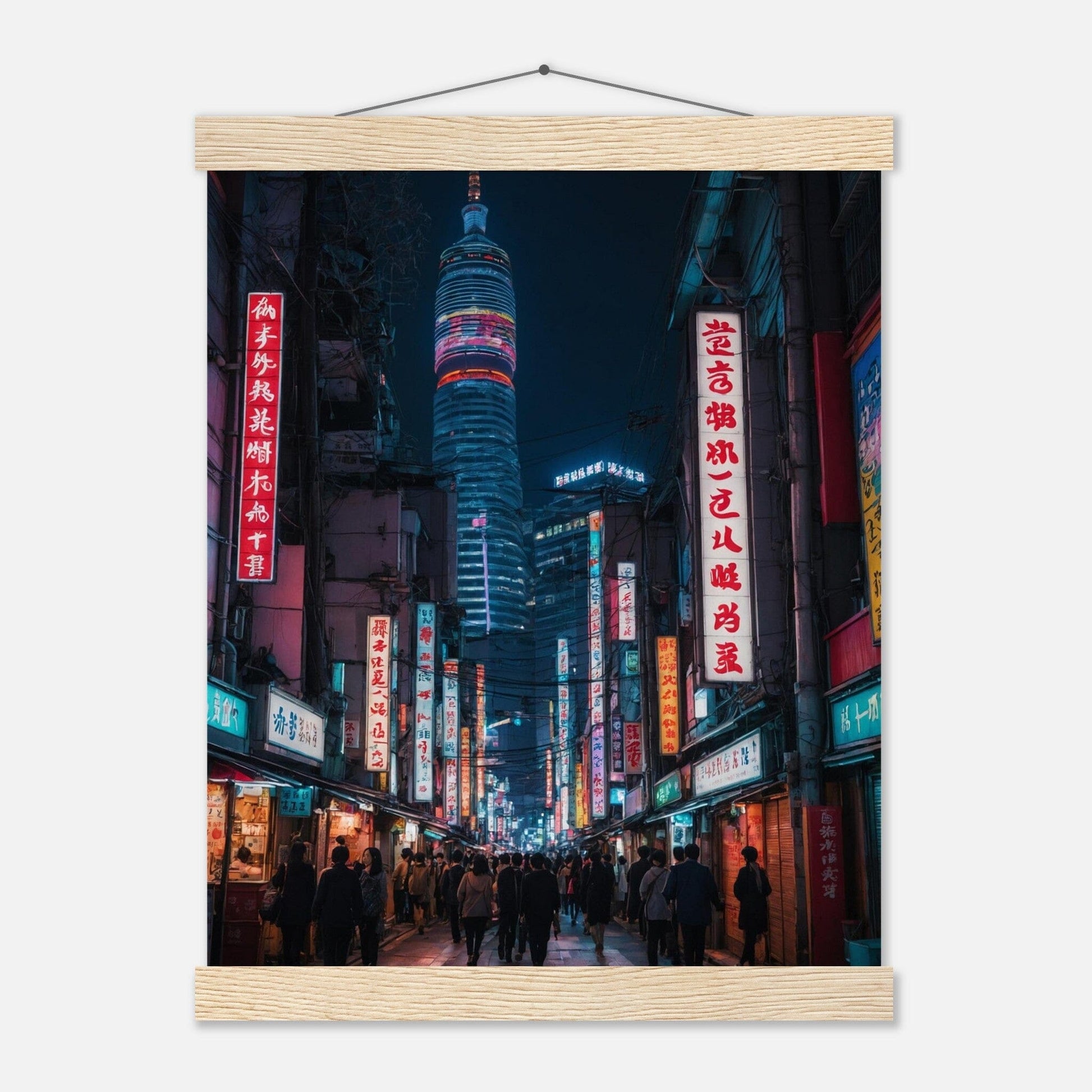 Premium Matte Paper Poster with Hanger - Minimalistische Kunstpräsentation mit Holzhänger Print Material Modern Masterpieces 27x35 cm / 11x14″ Natural wood wall hanger 